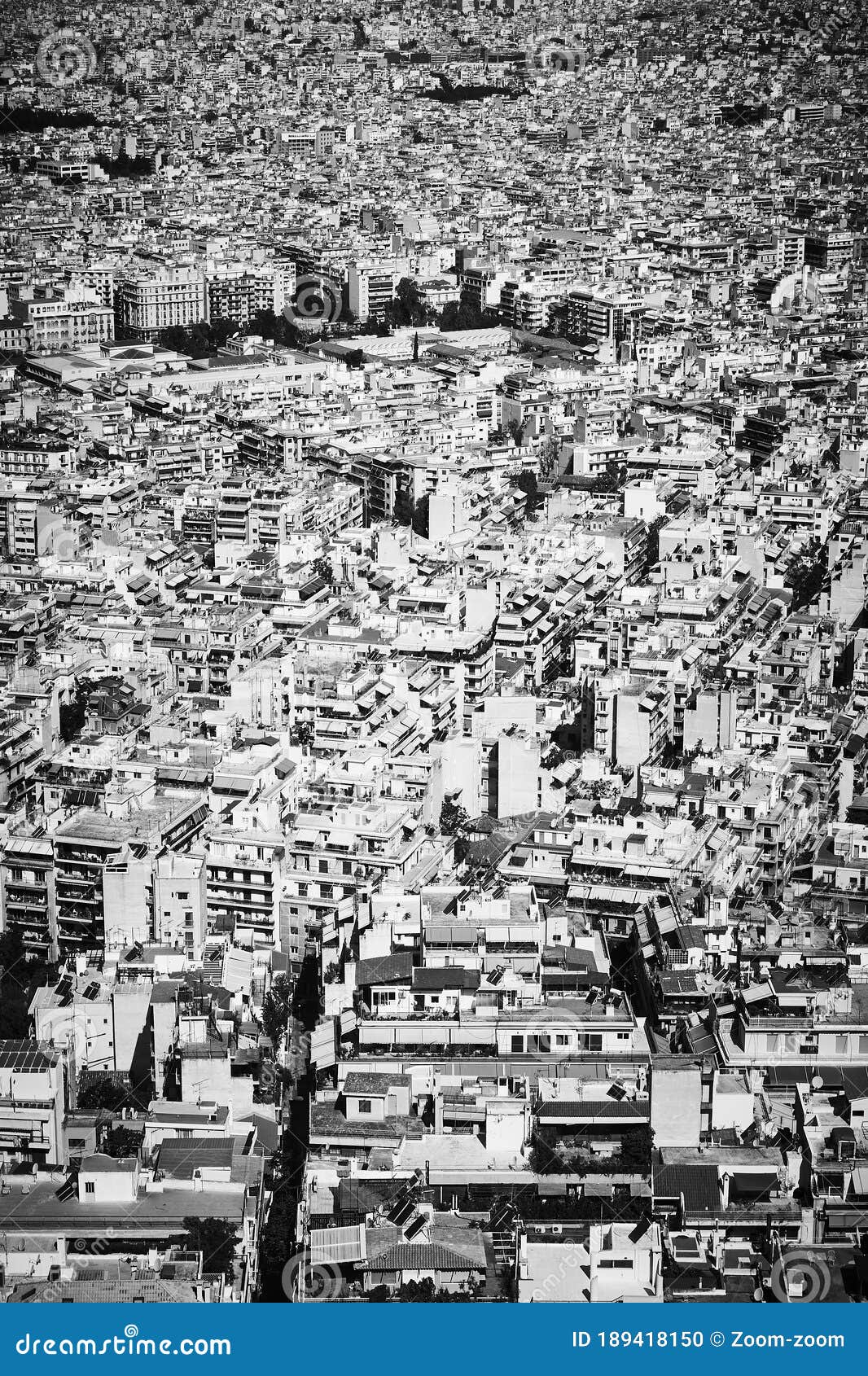 residential area of athens city in greece