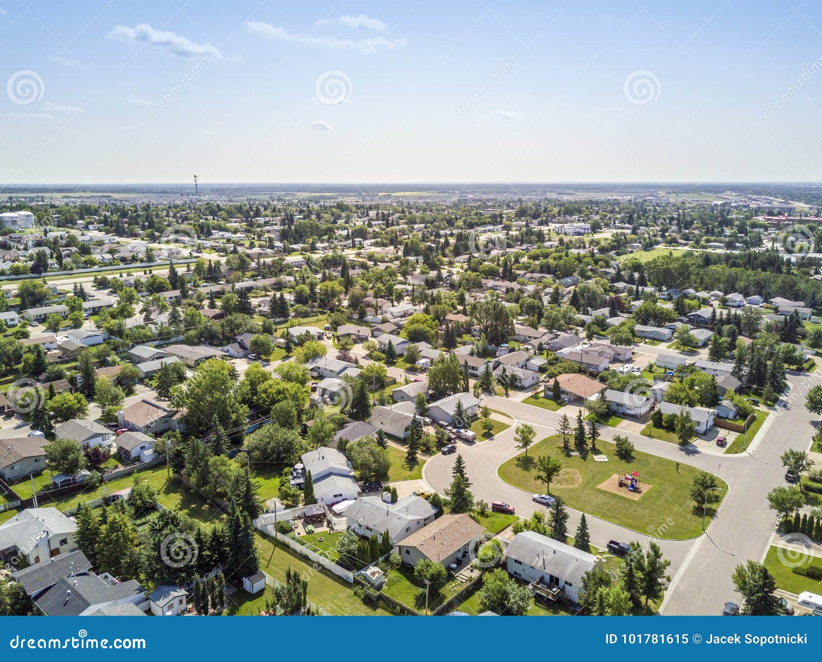 residential area of grande prairie, alberta, canada