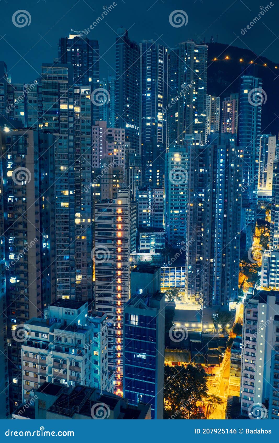 Residential Buildings in the City Center. Hong Kong Editorial Photo