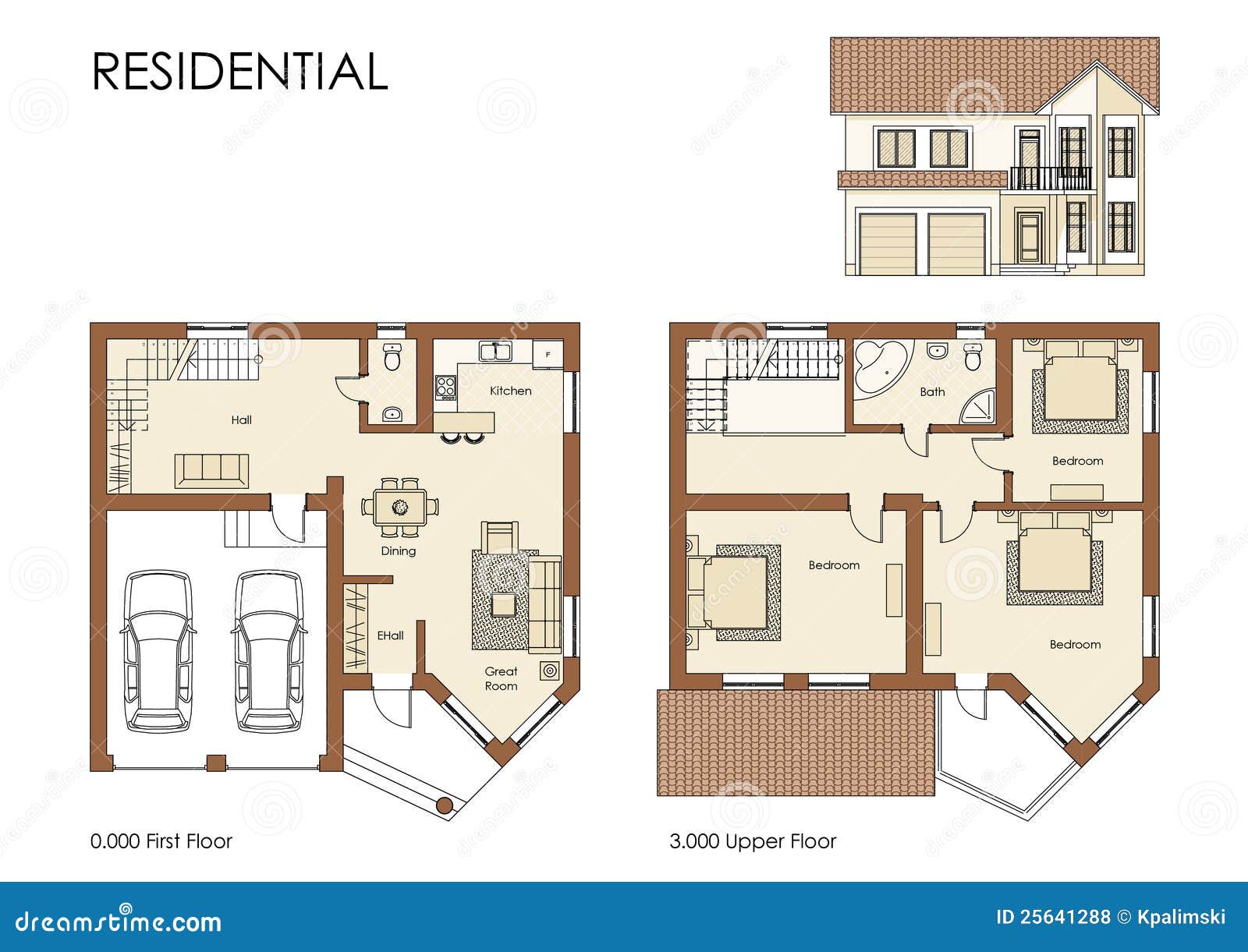 Residential House Plan Royalty Free Stock Photos Image 