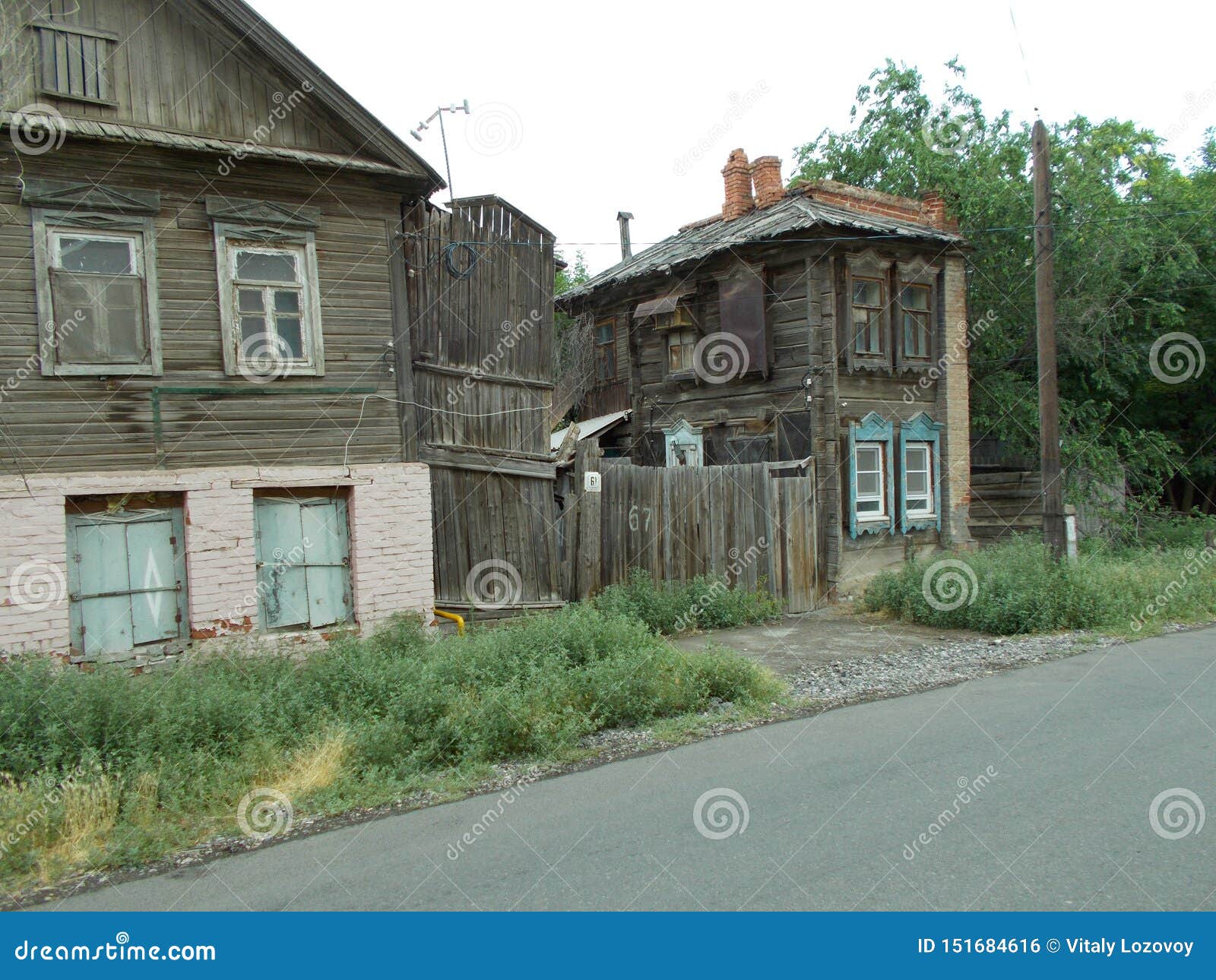 residential house russian cities astrakhan russia july old apartment building city 151684616