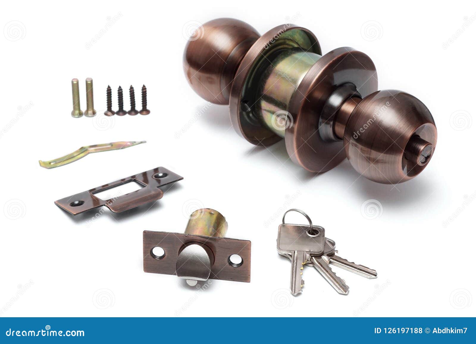 Door Knob And Lock Assembly Stock Photo Image Of Screws