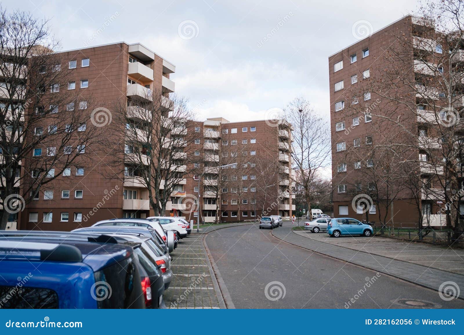 Residential Settlement with Tall Apartment Buildings in the Slums of ...