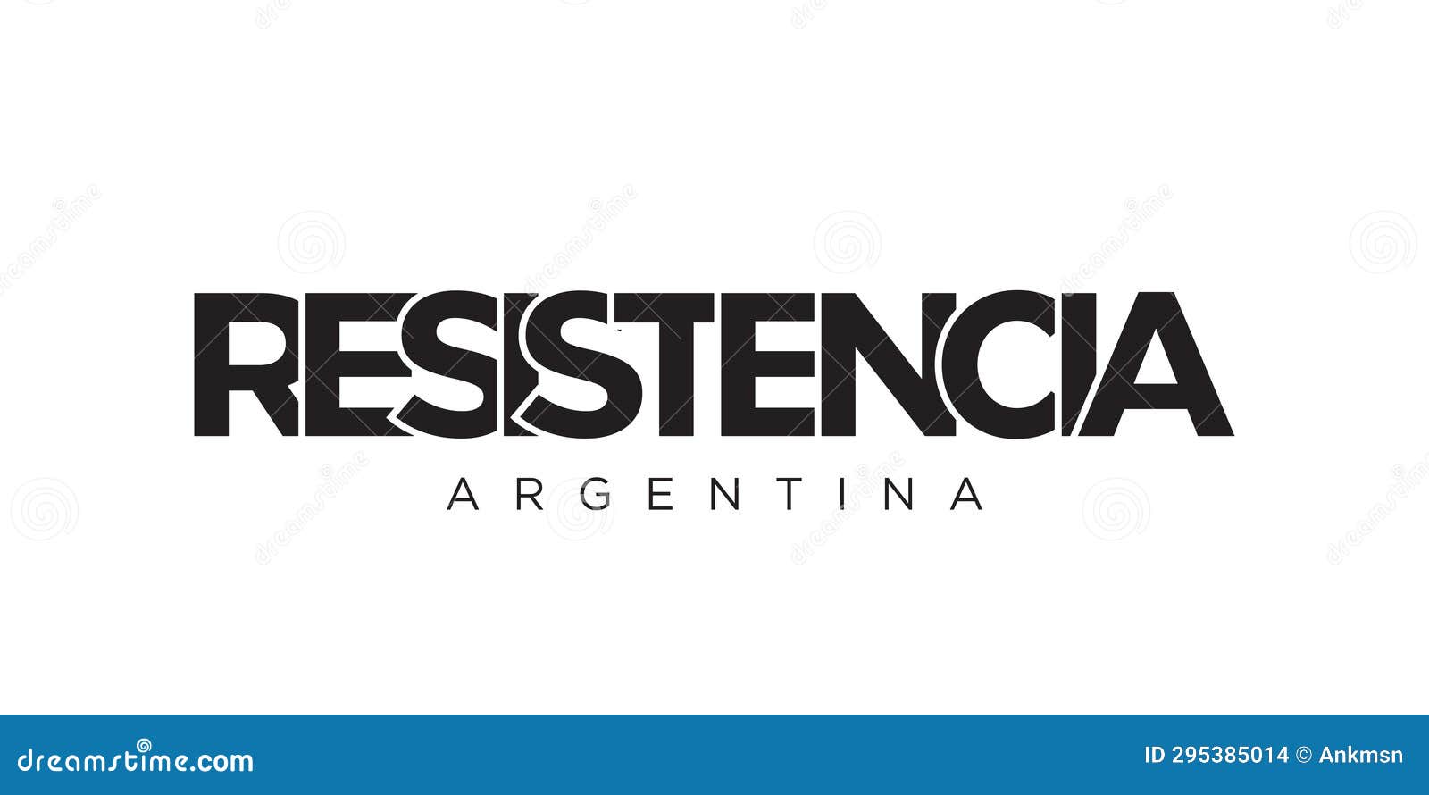 resistencia in the argentina emblem. the  features a geometric style,   with bold typography in a modern