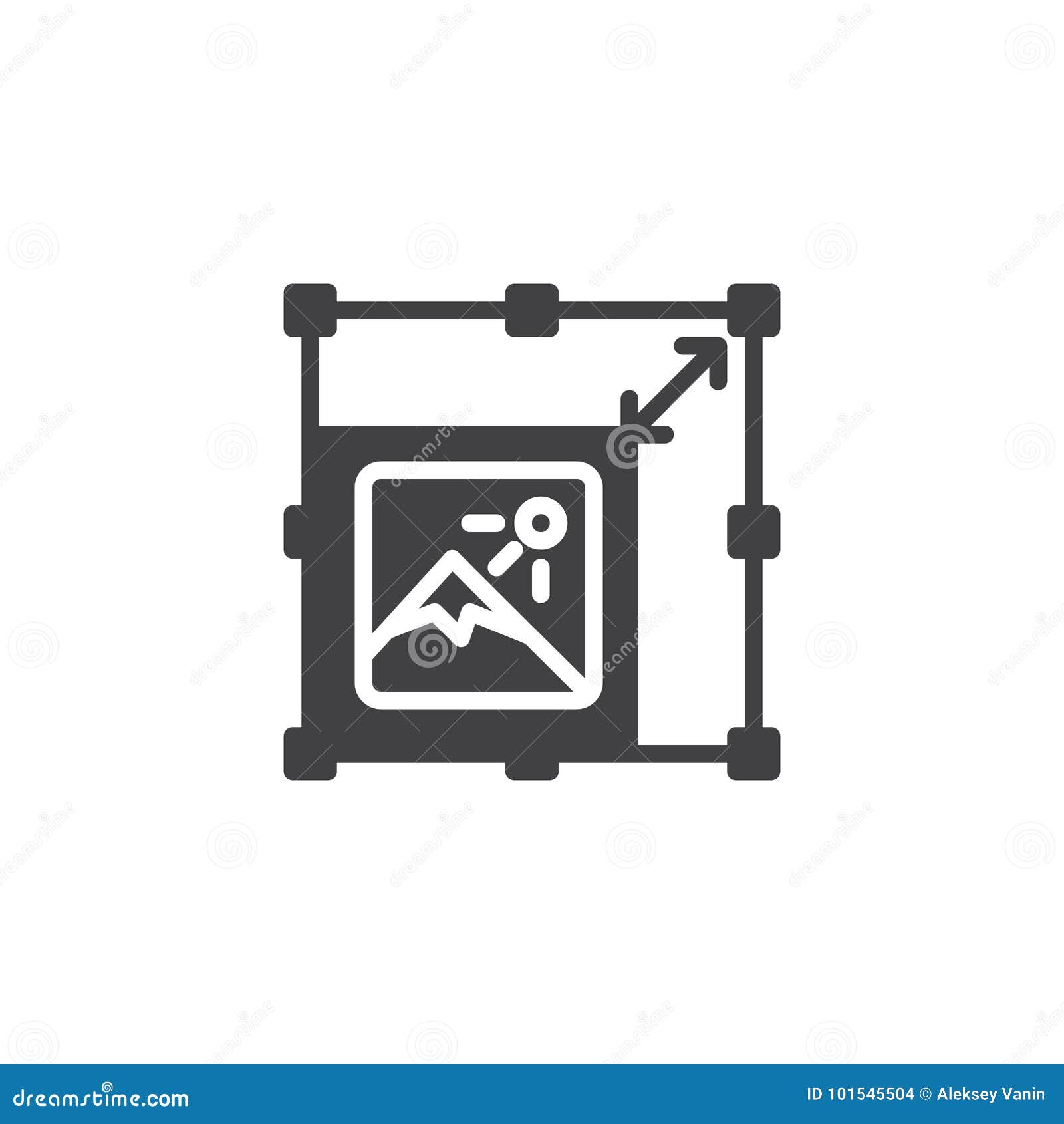Download Resize picture icon vector stock vector. Illustration of ...