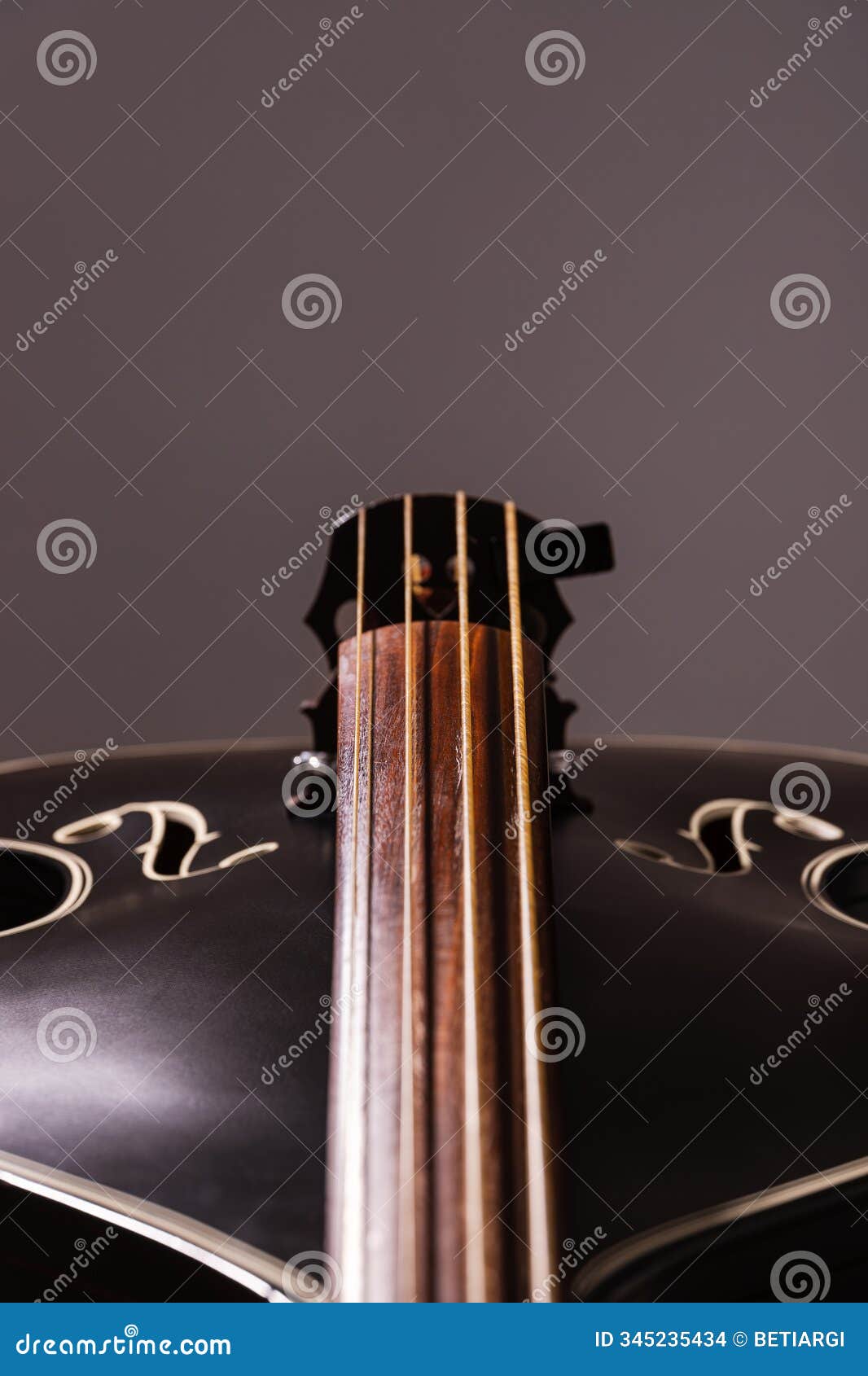 resonant body, f-holes or tuning pegs, bridge, strings, partial neck and fingerboard, sides, purfling, and clip-on tuner