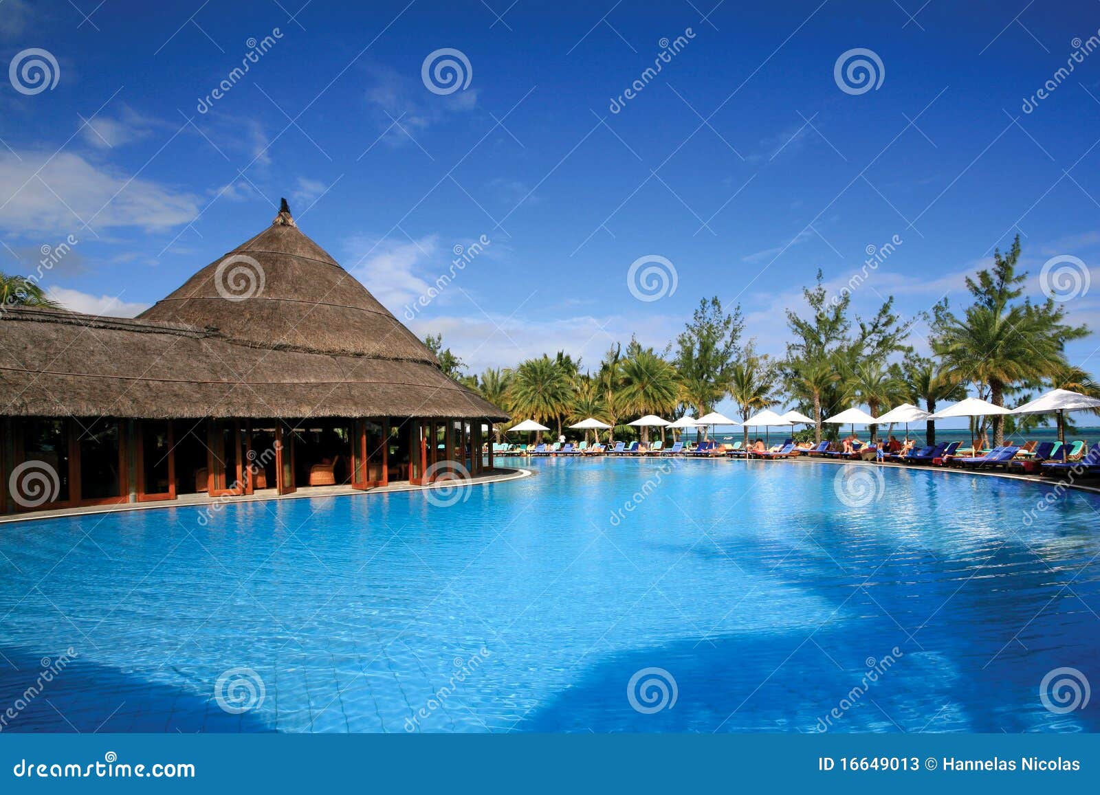 Resort Swimming Pool in Mauritius Stock Image Image of pool