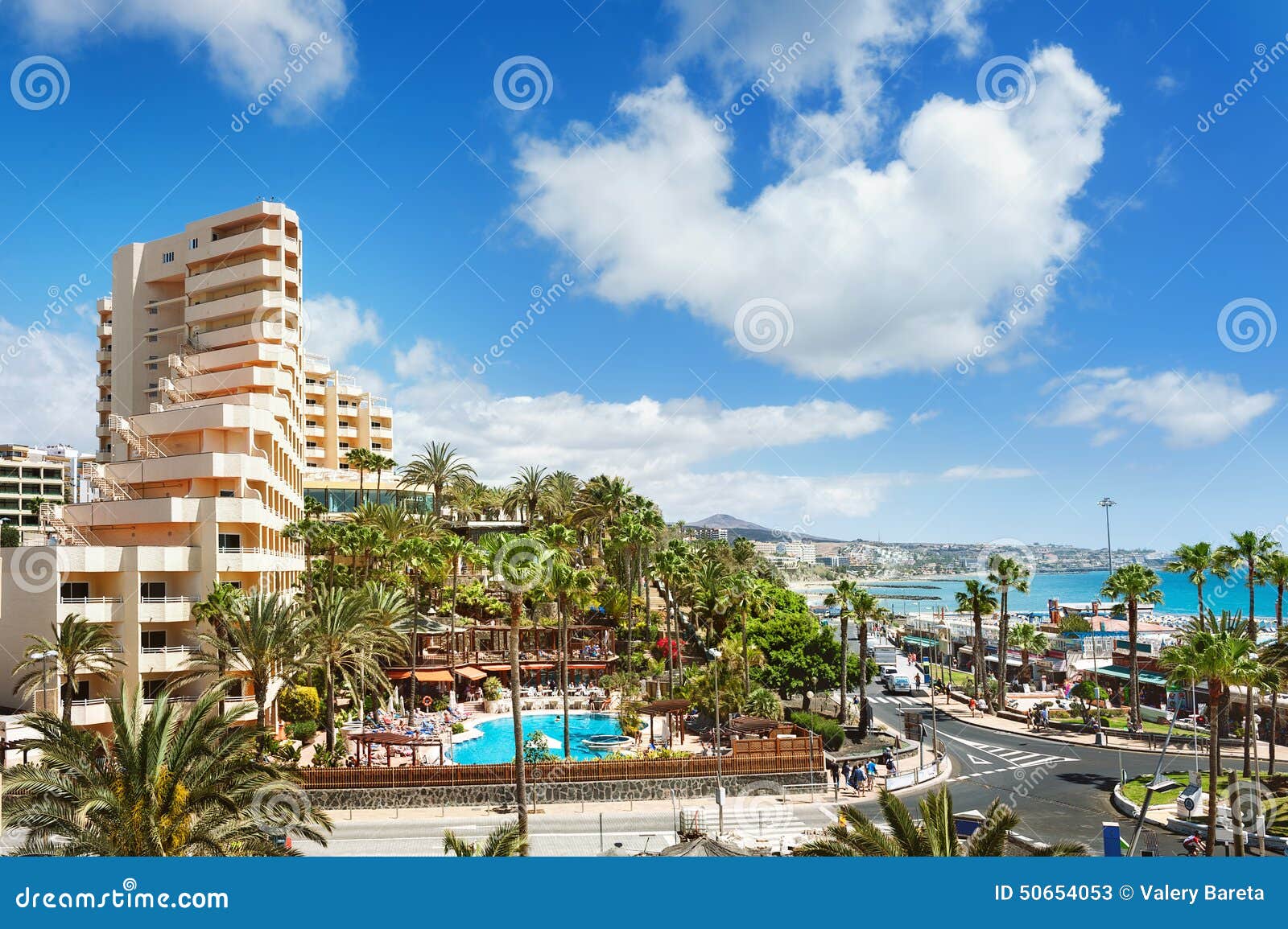 resort town playa del ingles. maspalomas. gran canaria.