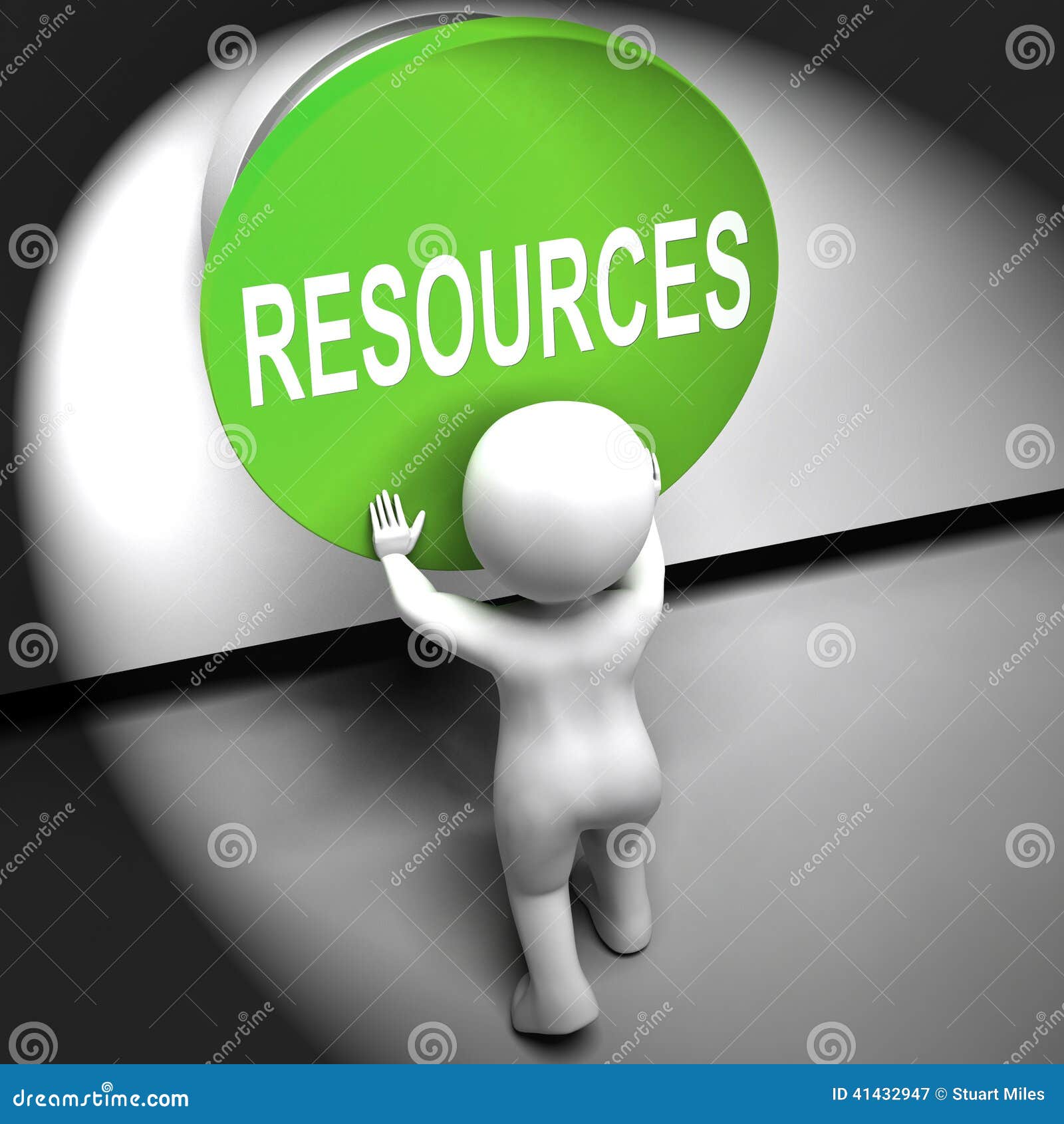 Resources Pressed Means Funds Capital or Staff Stock Illustration
