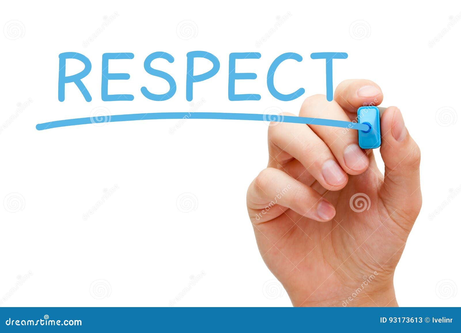 respect blue marker