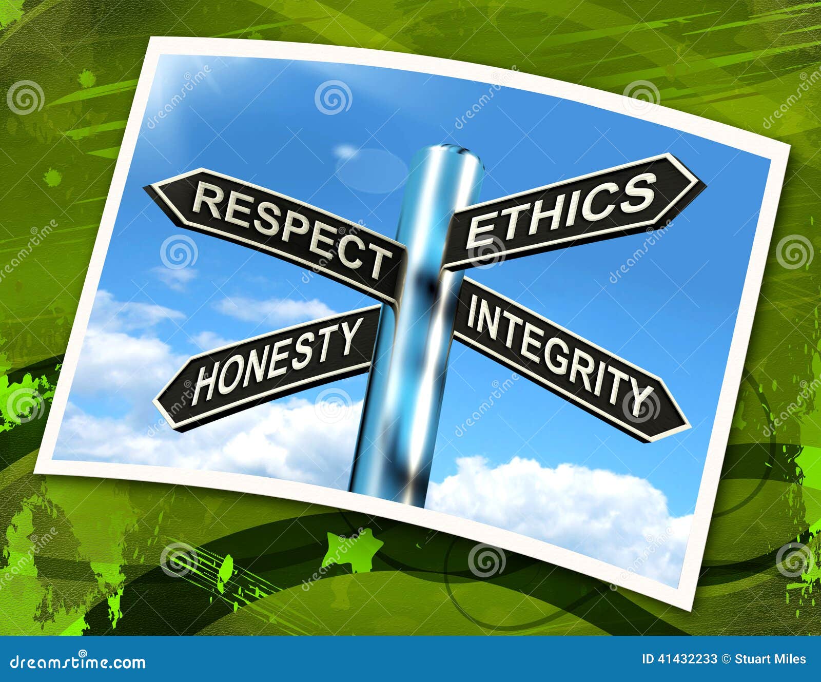 respect ethics honest integrity sign means good qualities