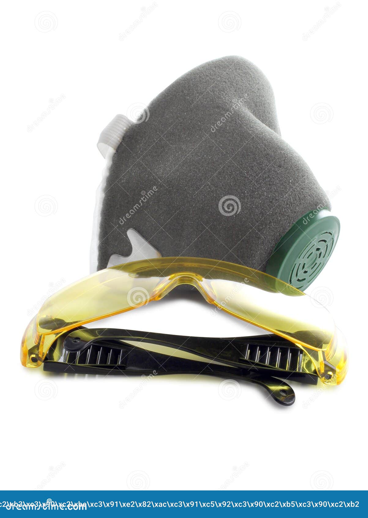 Respirator and goggles one stock photo. Image of protective 104523884