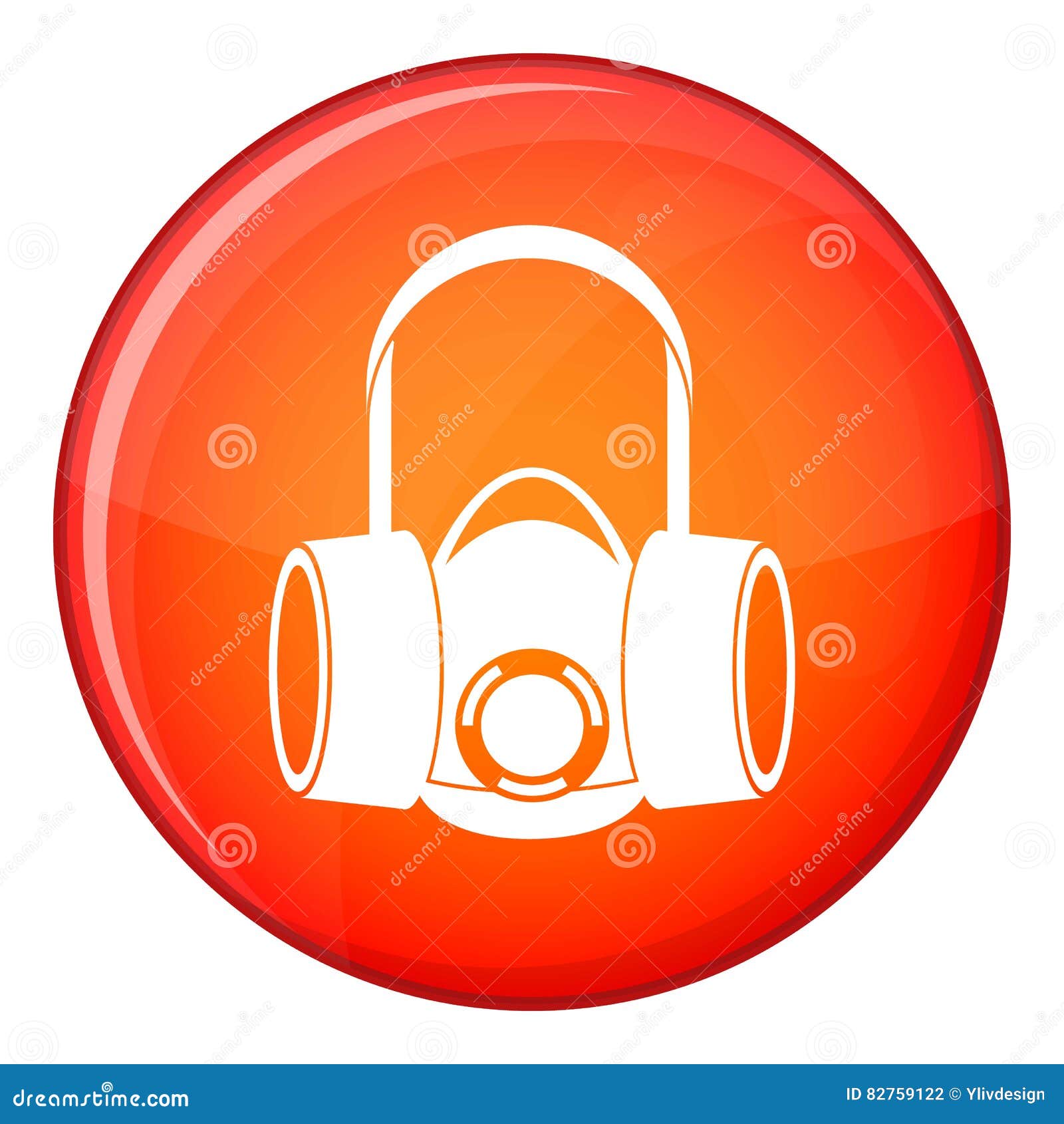 Respirator Icon, Flat Style Vector Illustration
