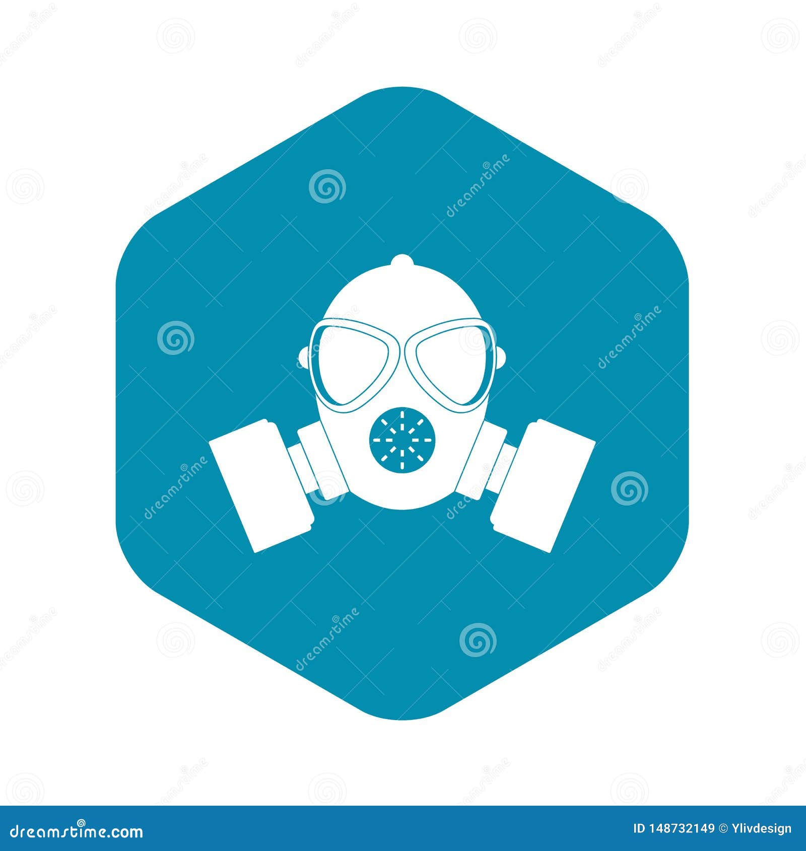 Respirator Icon, Simple Style Stock Vector Illustration of protection