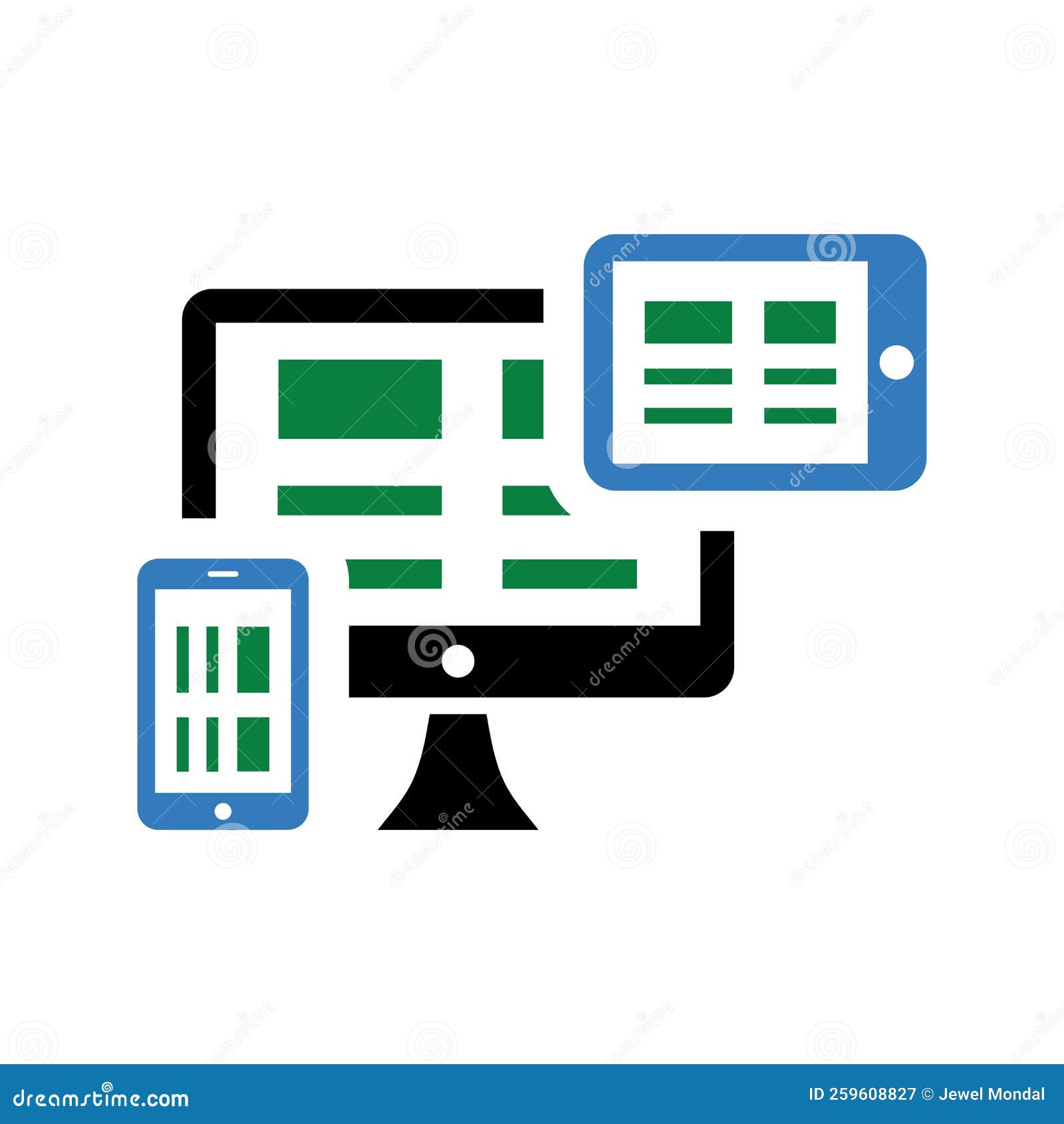 Responsive adaptive design icon editable vector graphics stock