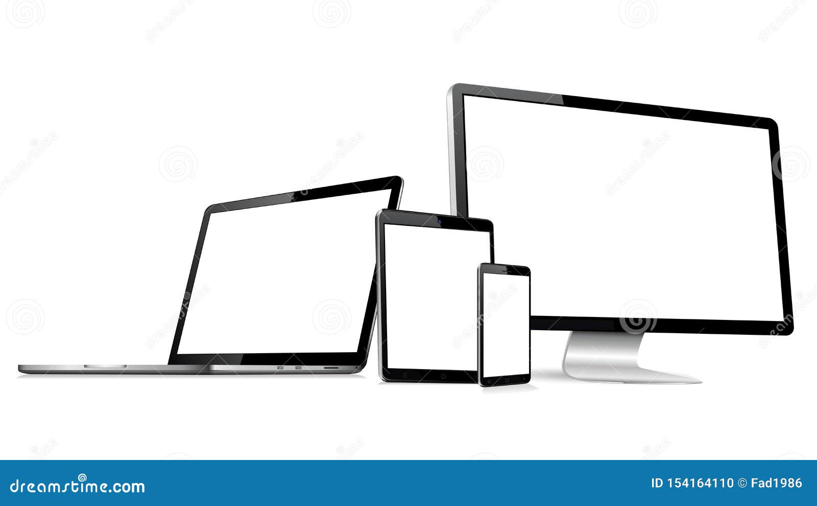 https www dreamstime com responsive web design computer display laptop tablet pc mobile phone isolated vector illustration image154164110