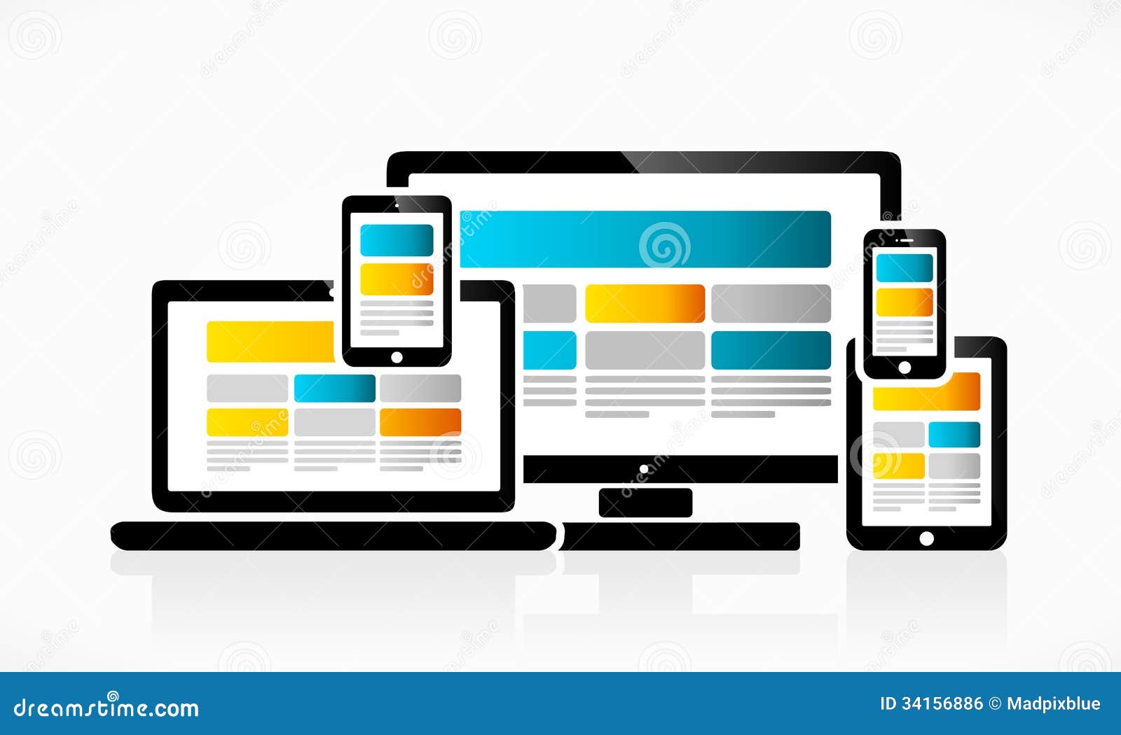 Download Responsive Web Design stock vector. Illustration of size ...