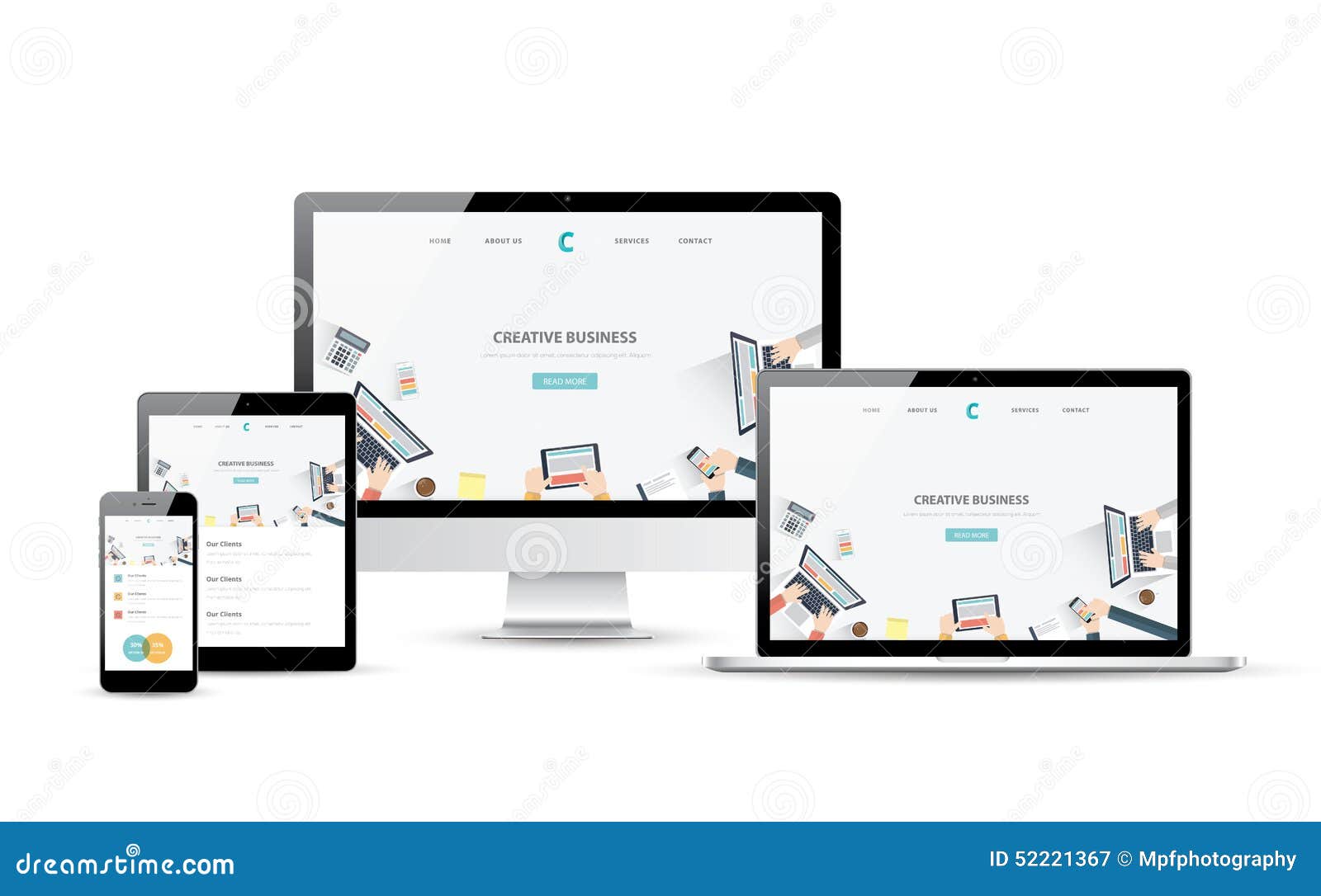 responsive web  and website development  devices