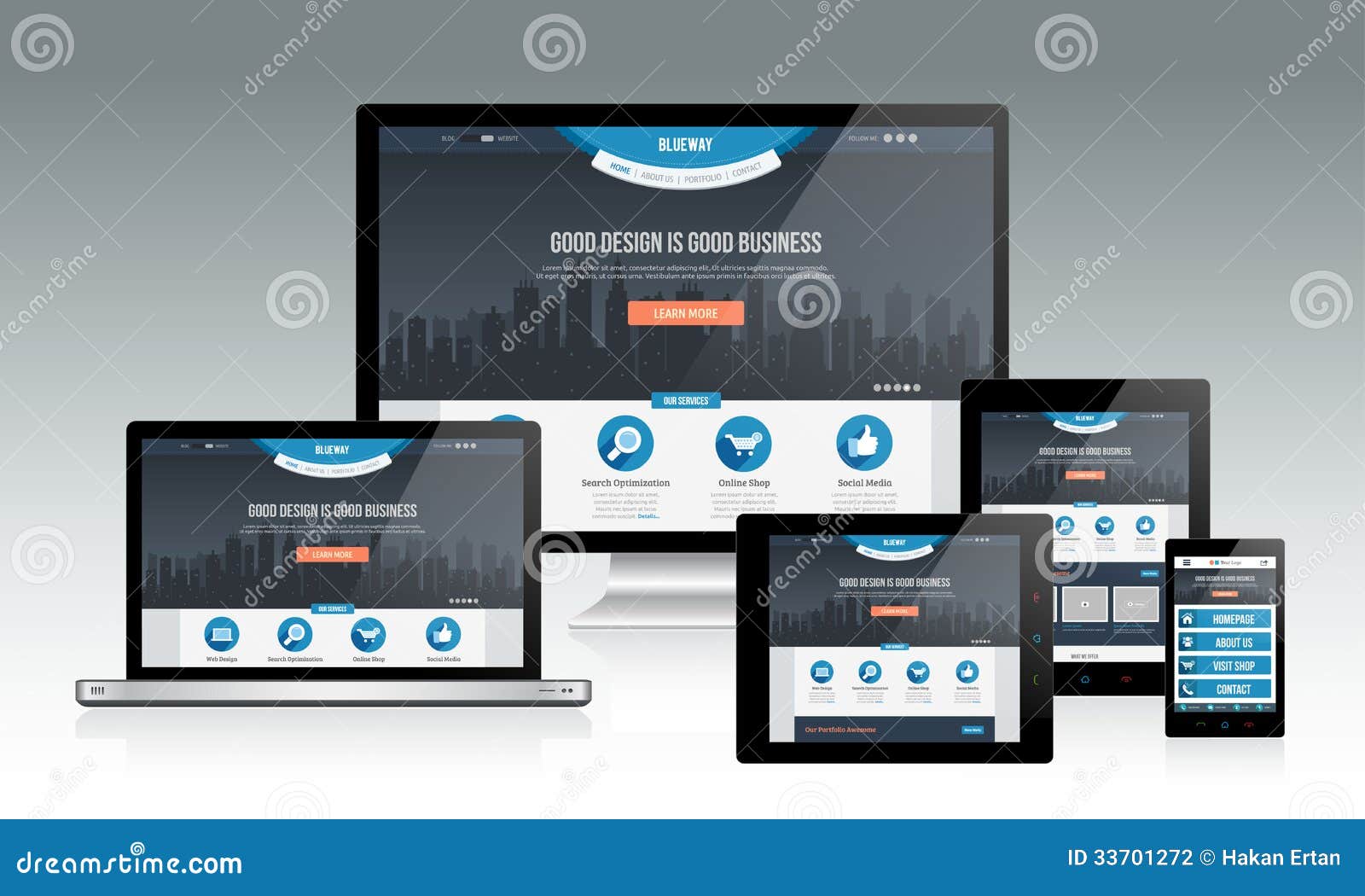 responsive web mockup