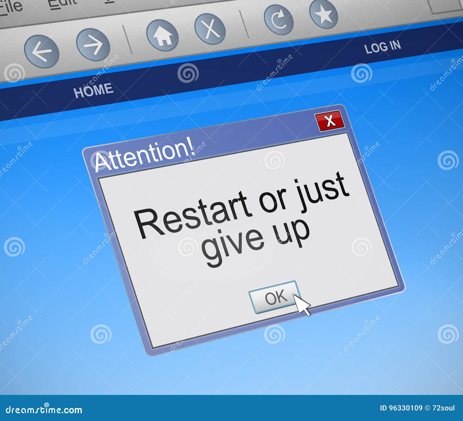 Restart Or Give Up Concept. Stock Illustration - Image 