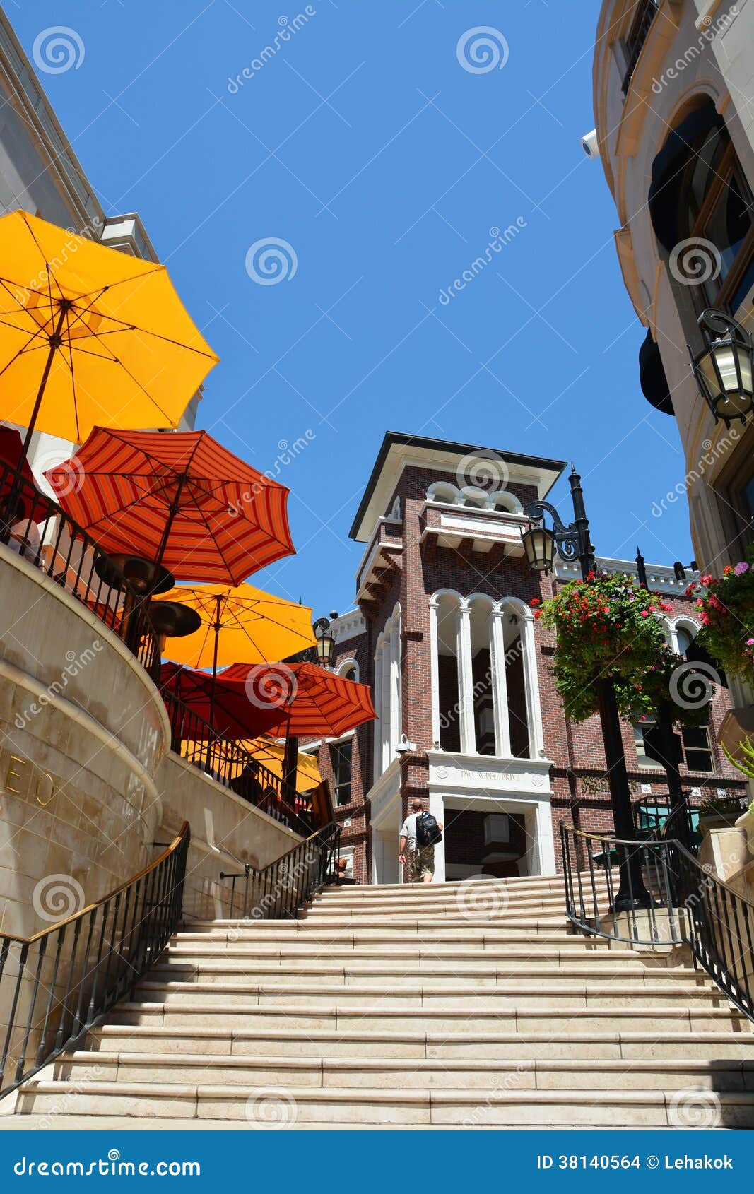 Restaurant Along the Rodeo Drive Editorial Stock Image Image of