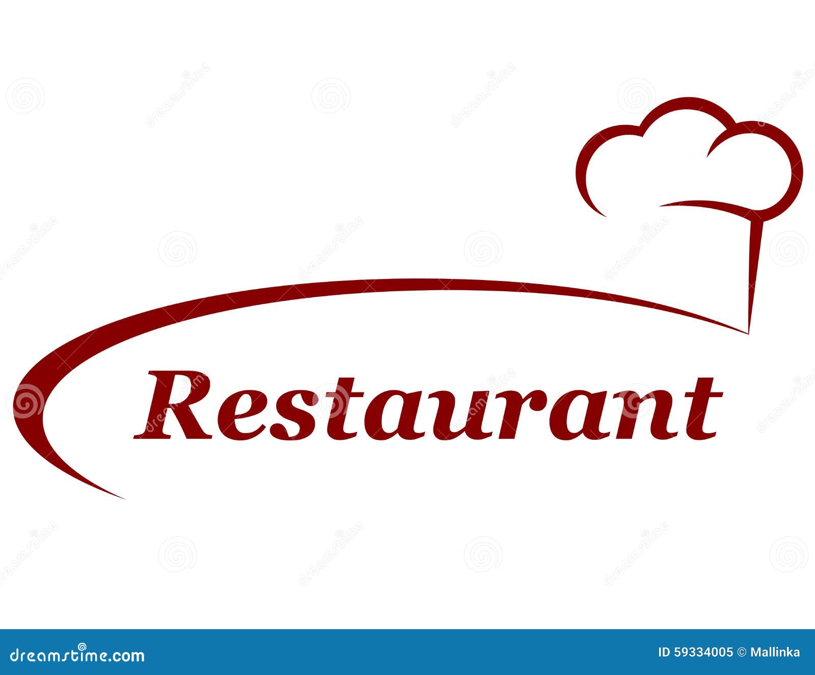 Restaurant Background with Chef Hat Stock Vector Illustration of