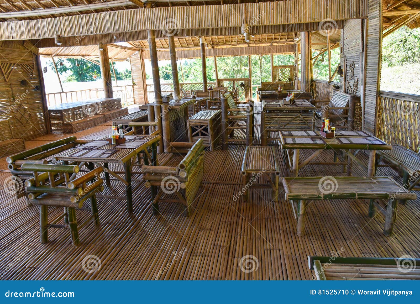 Restaurant Bamboo stock photo. Image of architecture 81525710