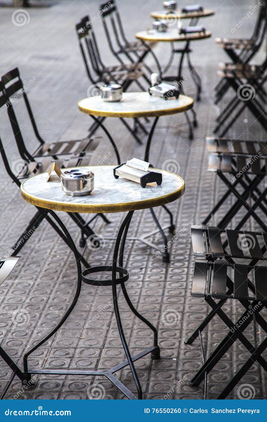 restaurant bar terrace in eixample district in barcelona catalon