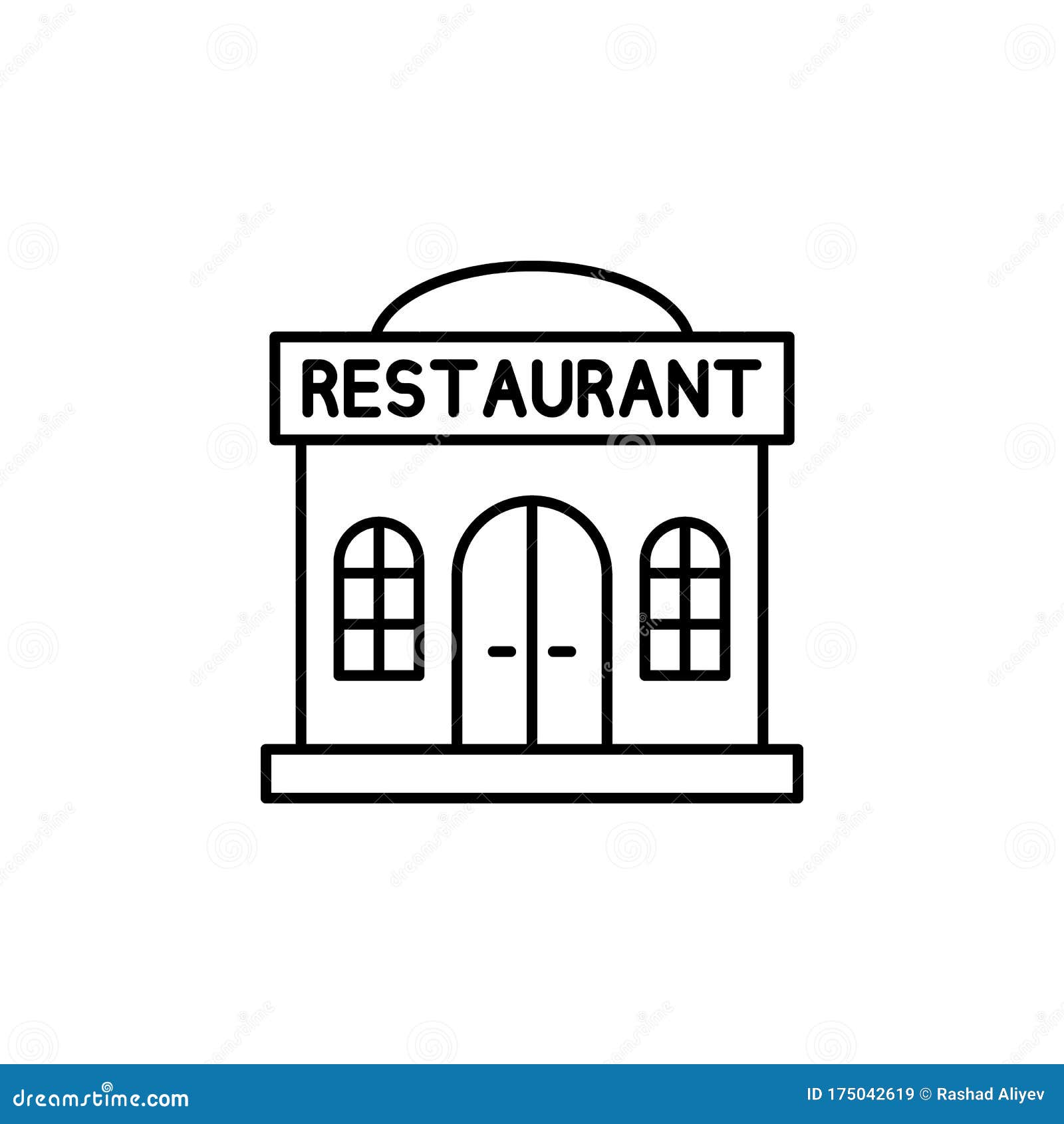 Restaurant, Building Icon. Simple Line, Outline Vector Elements of City for  Ui and Ux, Website or Mobile Application Stock Illustration - Illustration  of isolated, estate: 175042619, image size:1600x1690