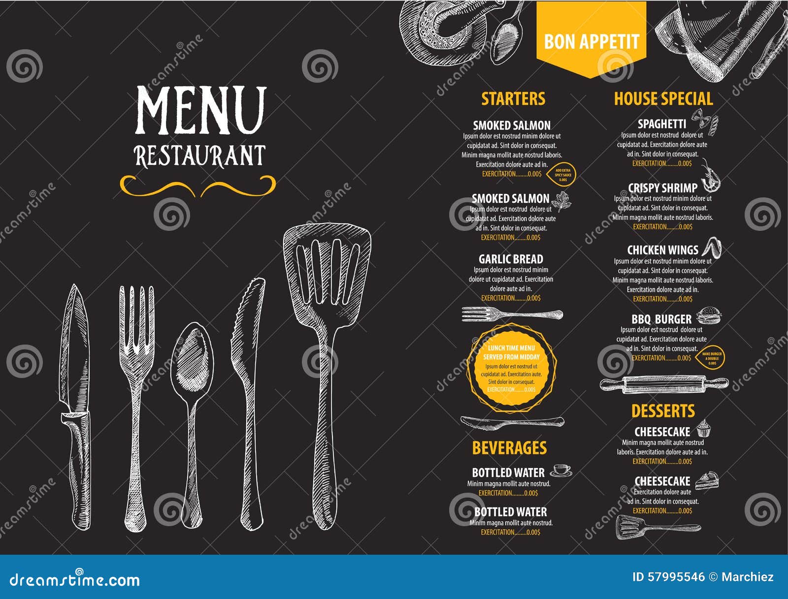 restaurant menu clipart - photo #27