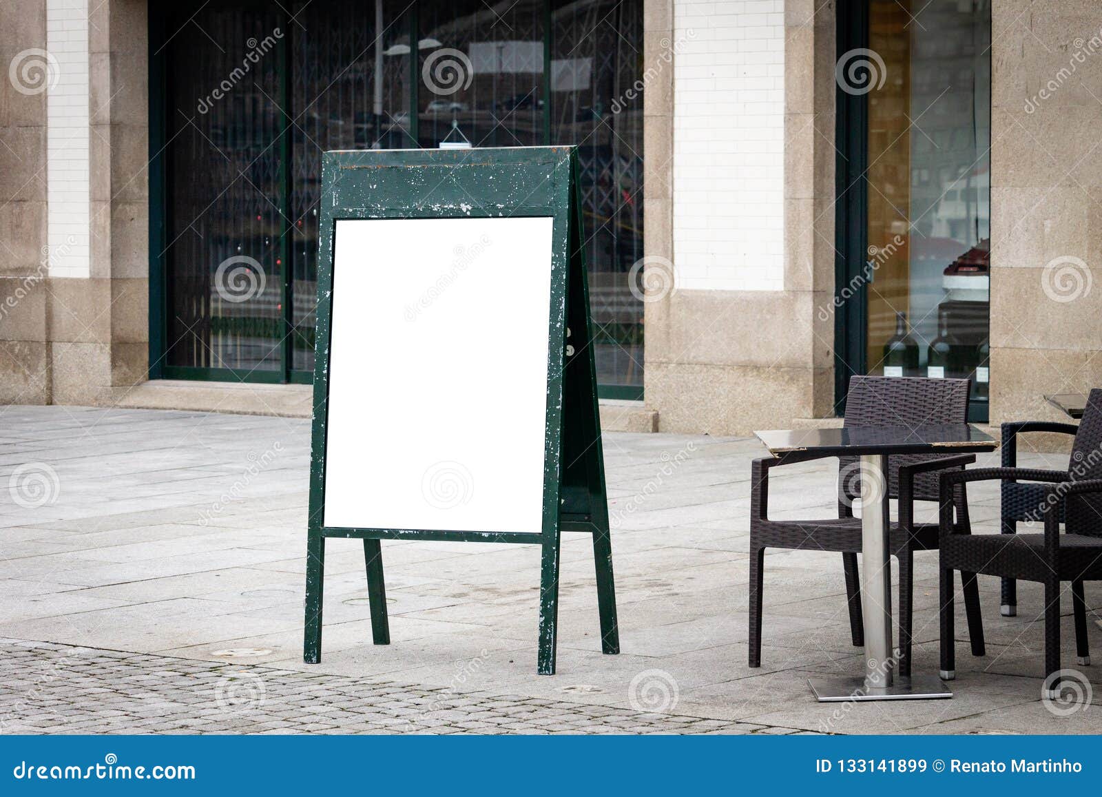 Download Cafe Outdoor Menu Mockup stock image. Image of commercial ...