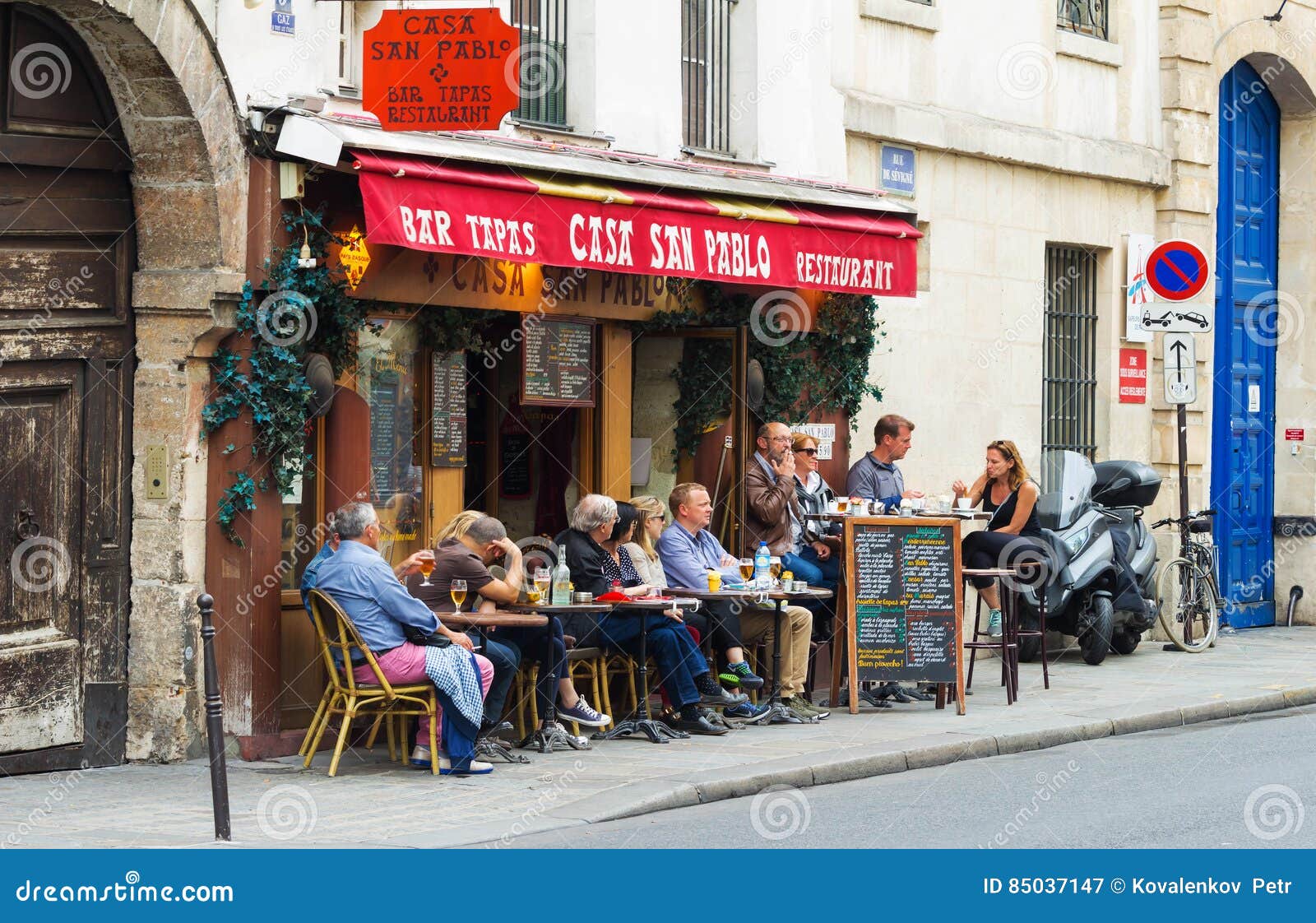 The Restaurant Casa San Pablo, Paris, France. Editorial Photography ...