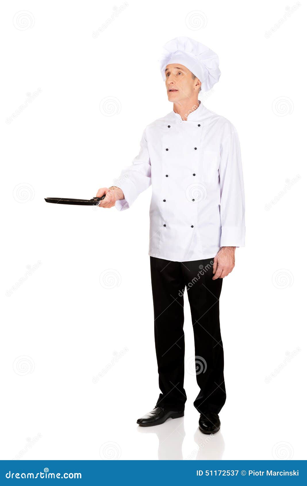 Restaurant Chef with Frying Pan Stock Image Image of uniform, cooking