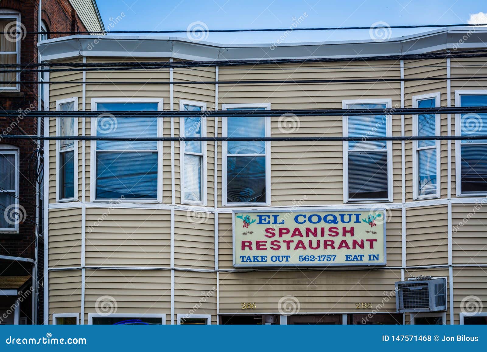 Restaurant in Fair Haven, New Haven, Connecticut Editorial Stock Photo