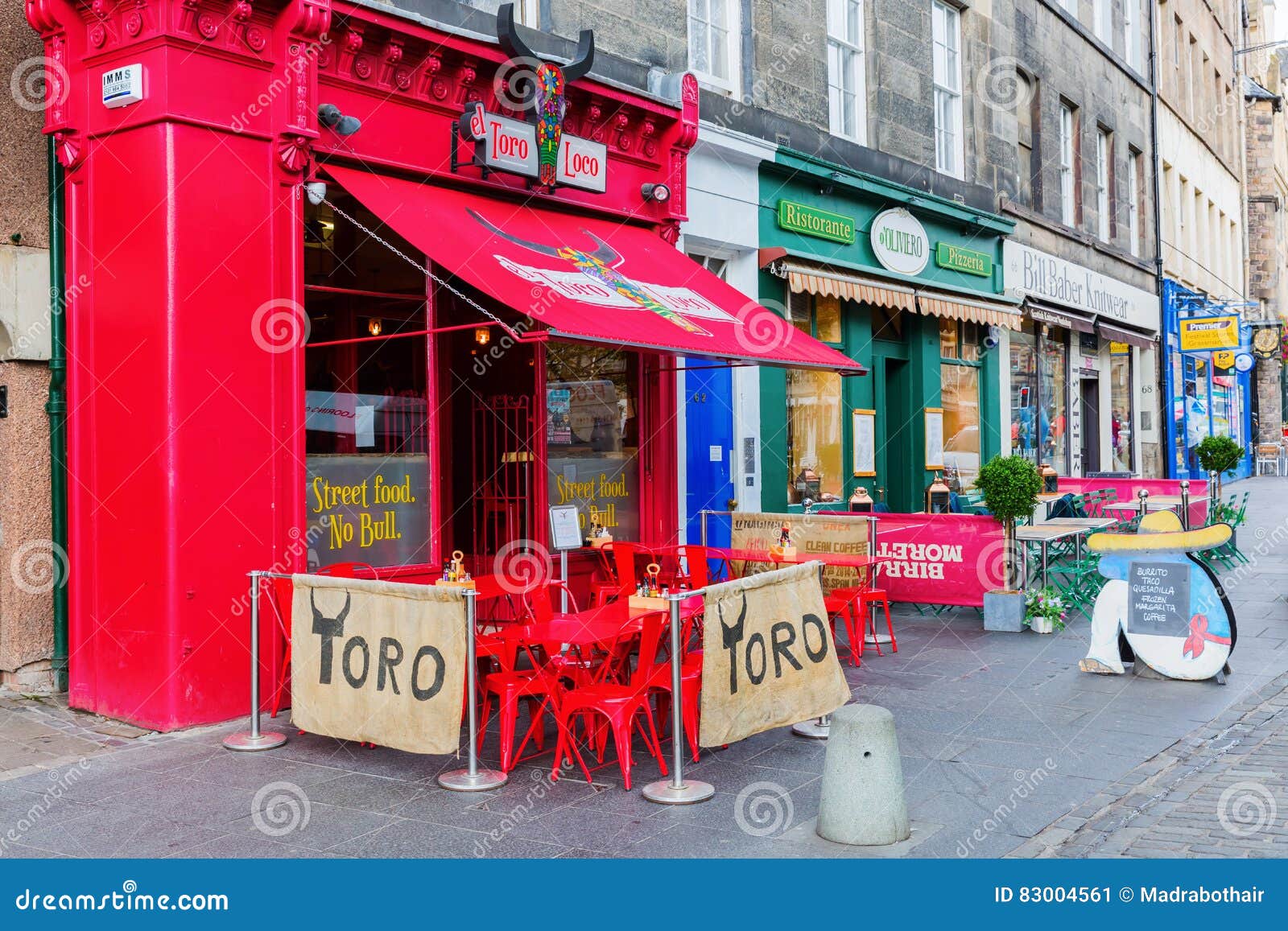 Restaurant At The Grassmarket In Edinburgh, Scotland, UK Editorial