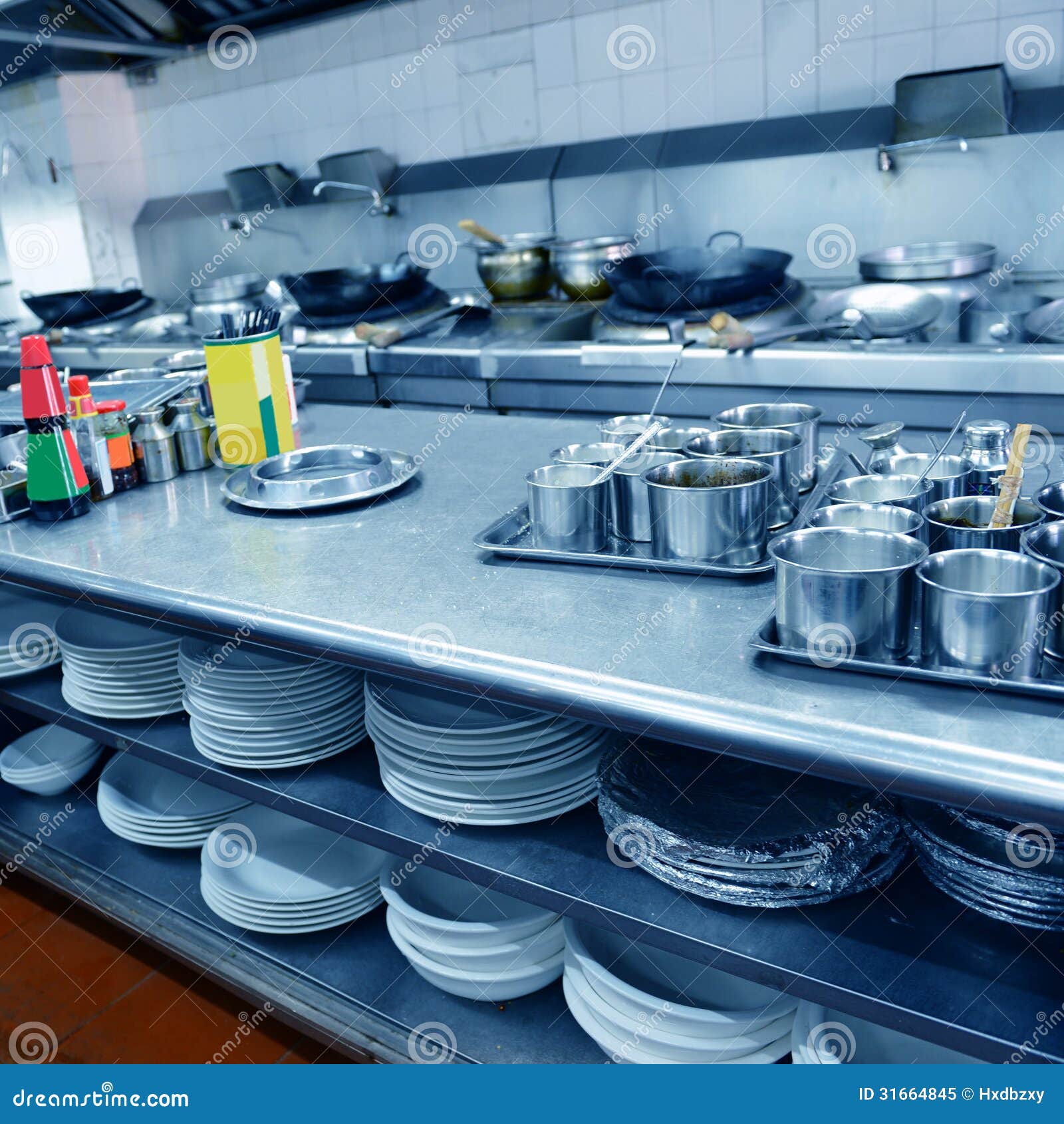 Restaurant kitchen stock image. Image of kitchen, oven 31664845