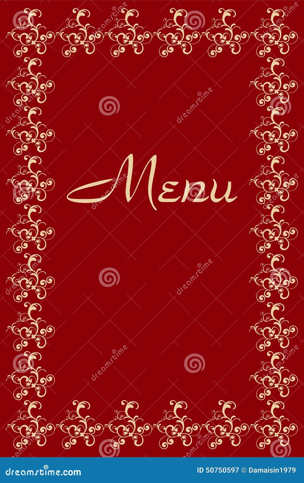  Restaurant list of dishes stock vector Illustration of 