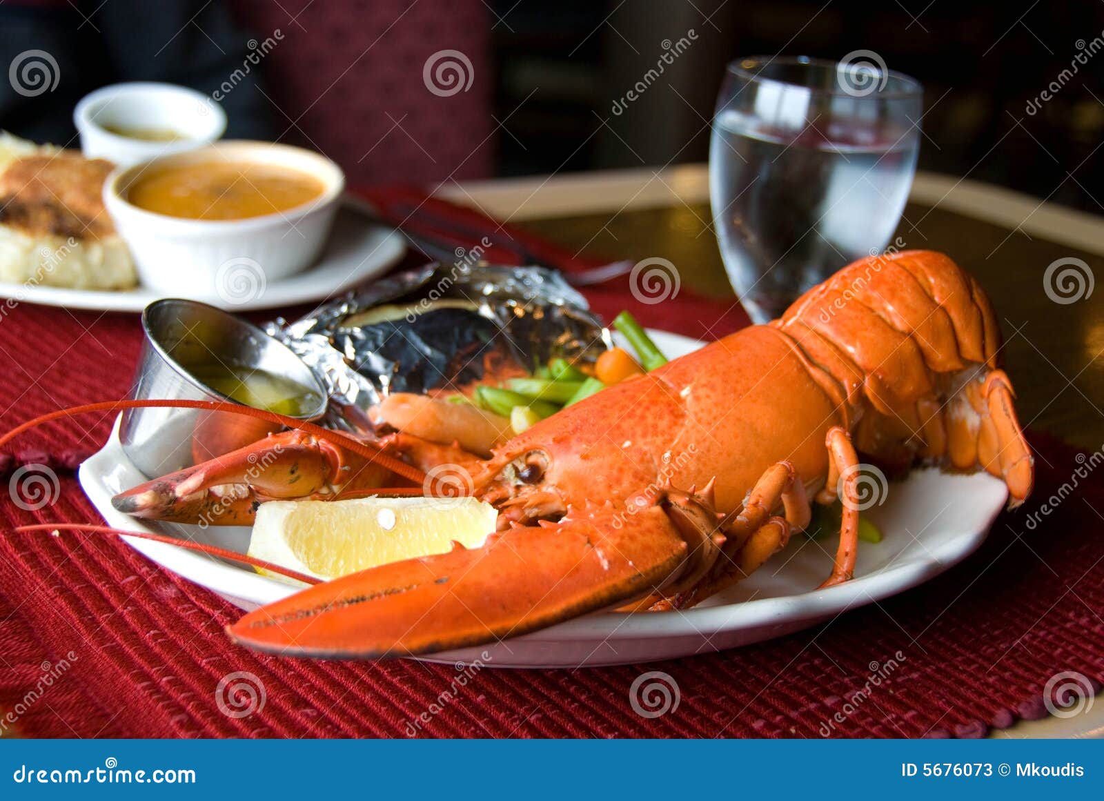 Restaurant Lobster Dinner stock image. Image of gourmet 5676073