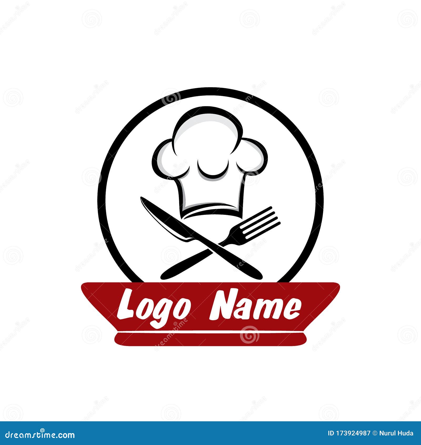 Restaurant Logo Design Vector Template Stock Vector Illustration Of Knife Black 173924987