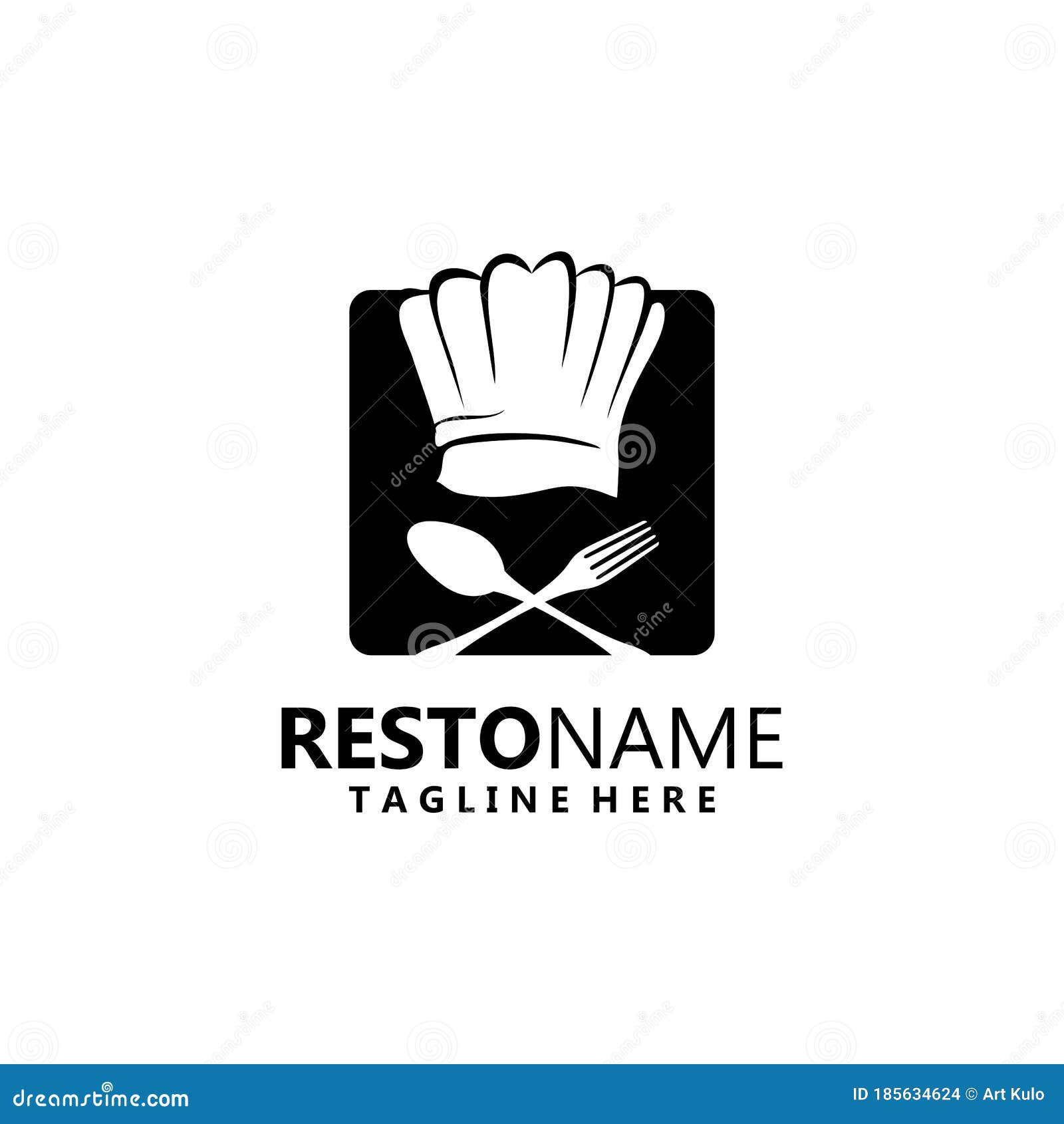 Restaurant Logo Template Design Resto Logo Label or Badge Stock Vector ...