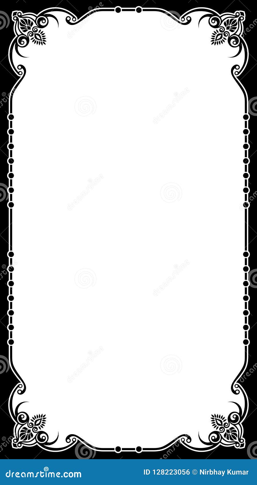 restaurant menu card frame template stock vector