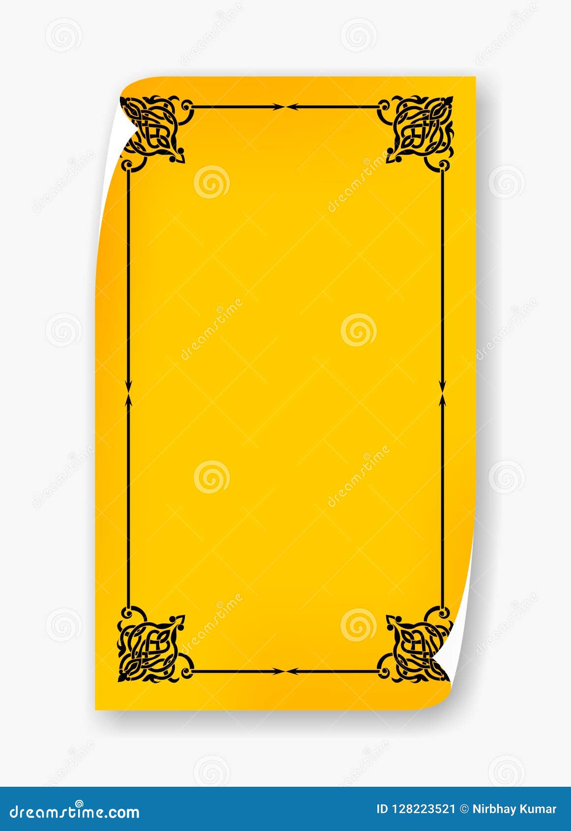 Restaurant Menu Card Frame Template Stock Vector - Illustration of menu,  ornament: 128223521