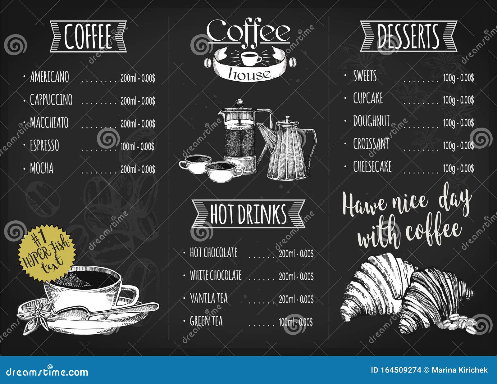 cafe menu board design