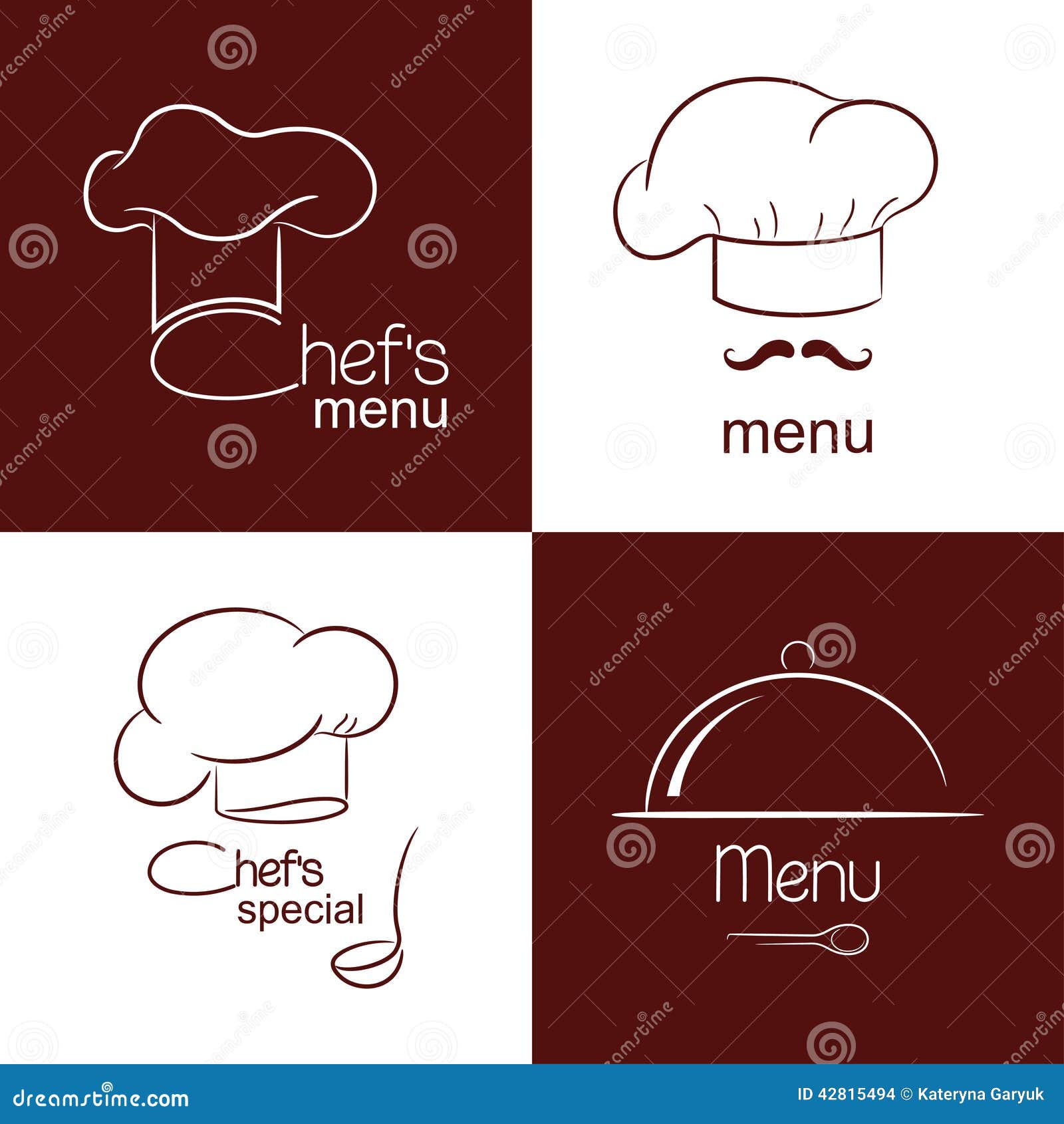 Restaurant menu icons stock vector. Illustration of ladle - 42815494