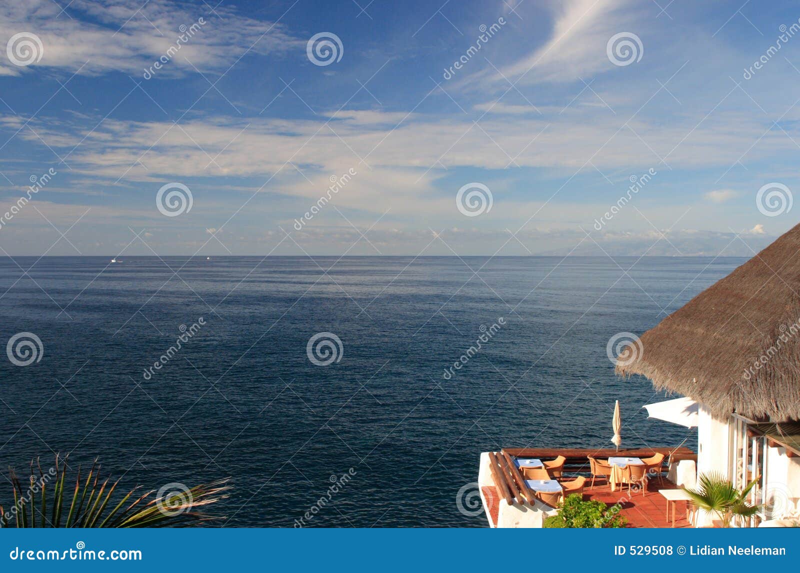 Restaurant with ocean view stock photo. Image of coastline - 529508
