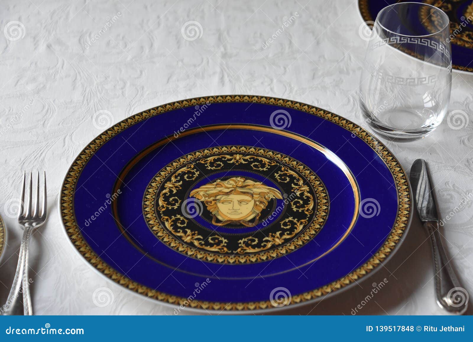 Restaurant at Palazzo Versace in Dubai, UAE Editorial Stock Photo