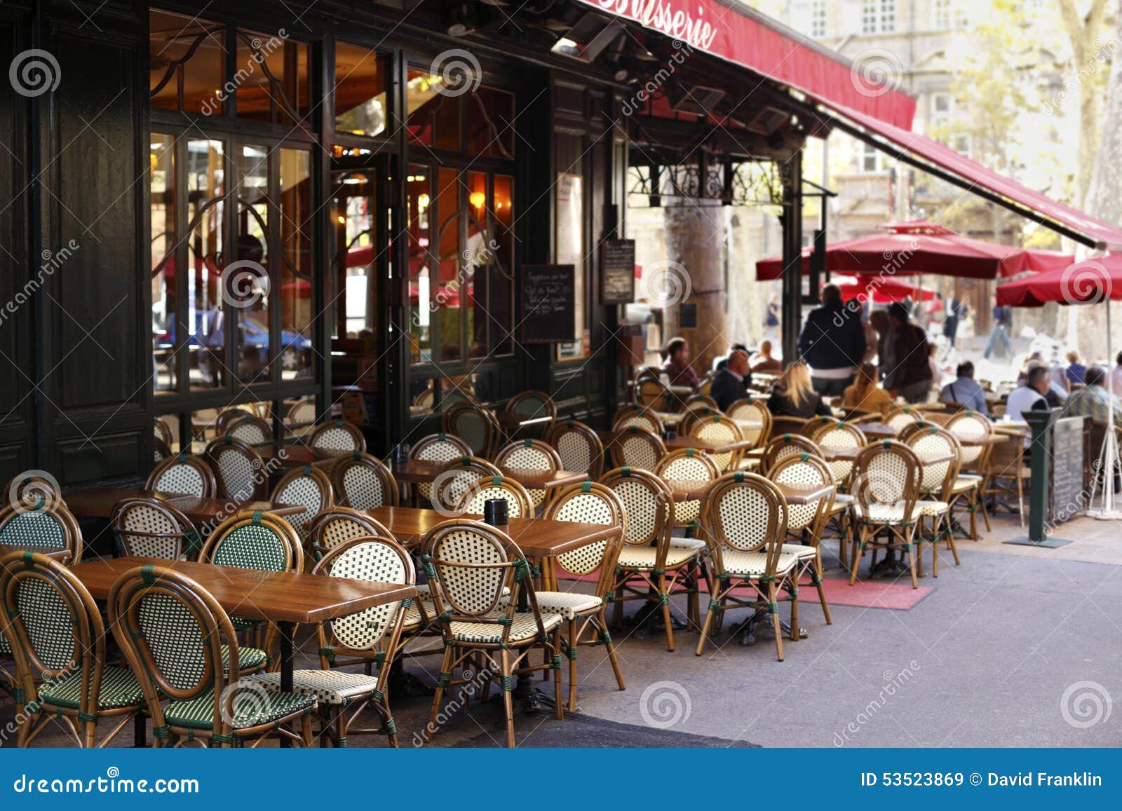 French Restaurant  Sidewalk Cafe Paris France  Stock Image 