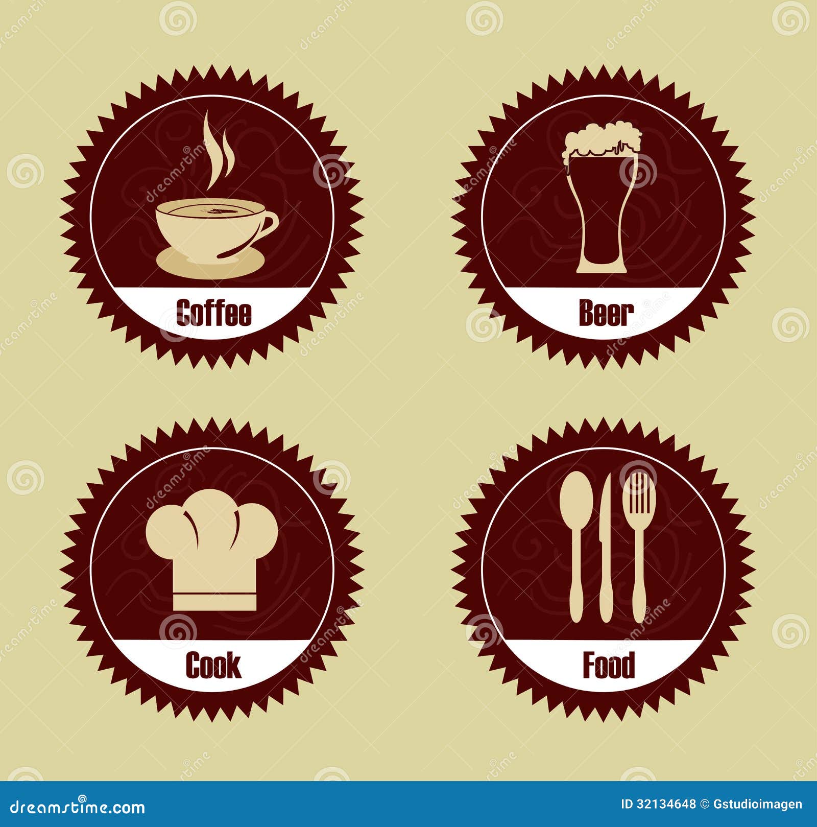 Restaurant seals stock vector. Illustration of classic 32134648