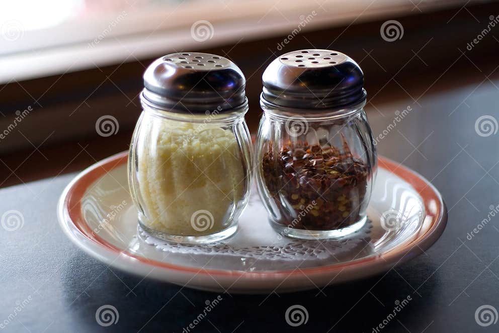 Restaurant Shakers stock photo. Image of cheese, toppings 410032