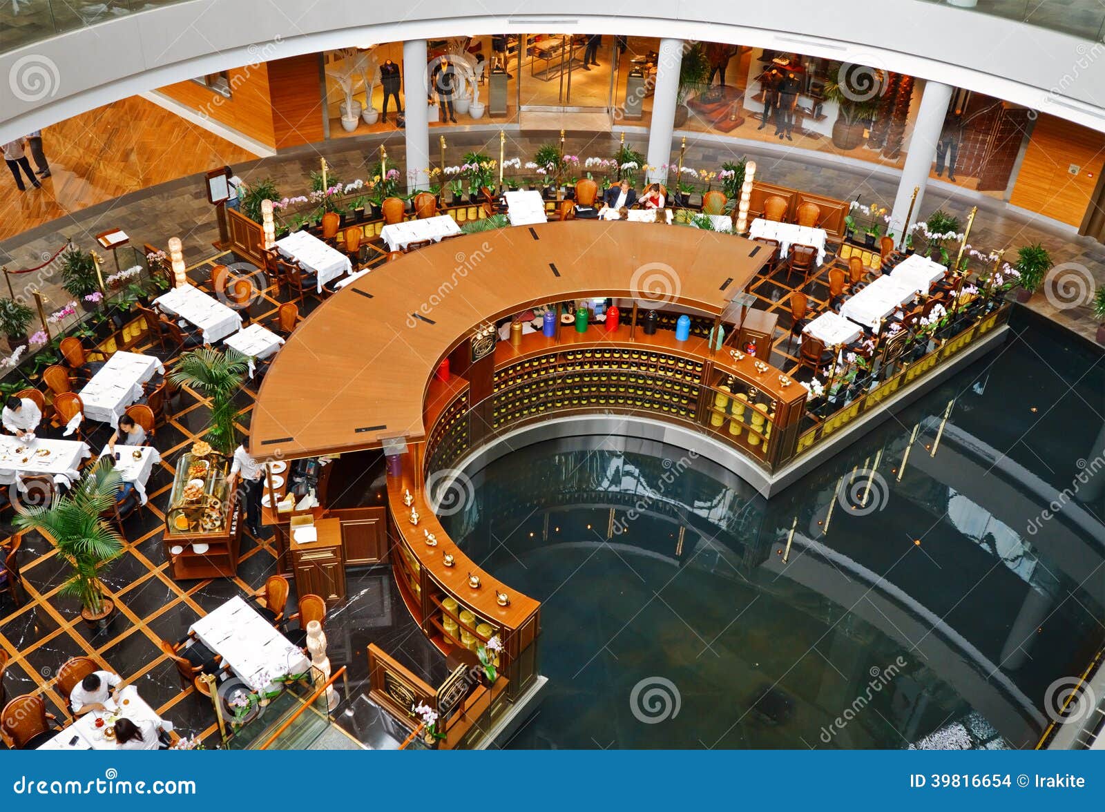 Restaurant in Shopping Mall Editorial Stock Image - Image of customer